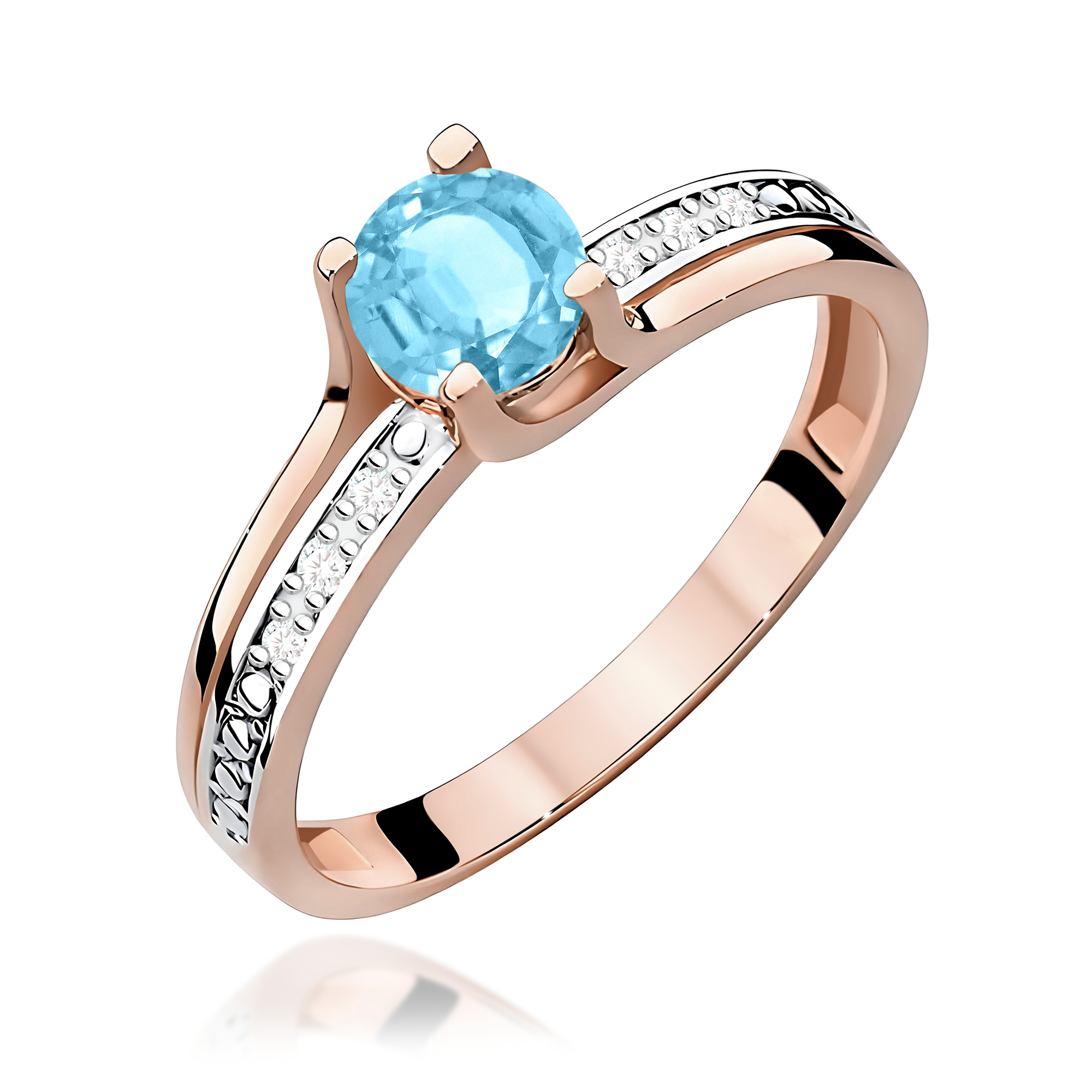 Pierścionek z kamieniem topaz swiss 0,50 ct W0106 · W106