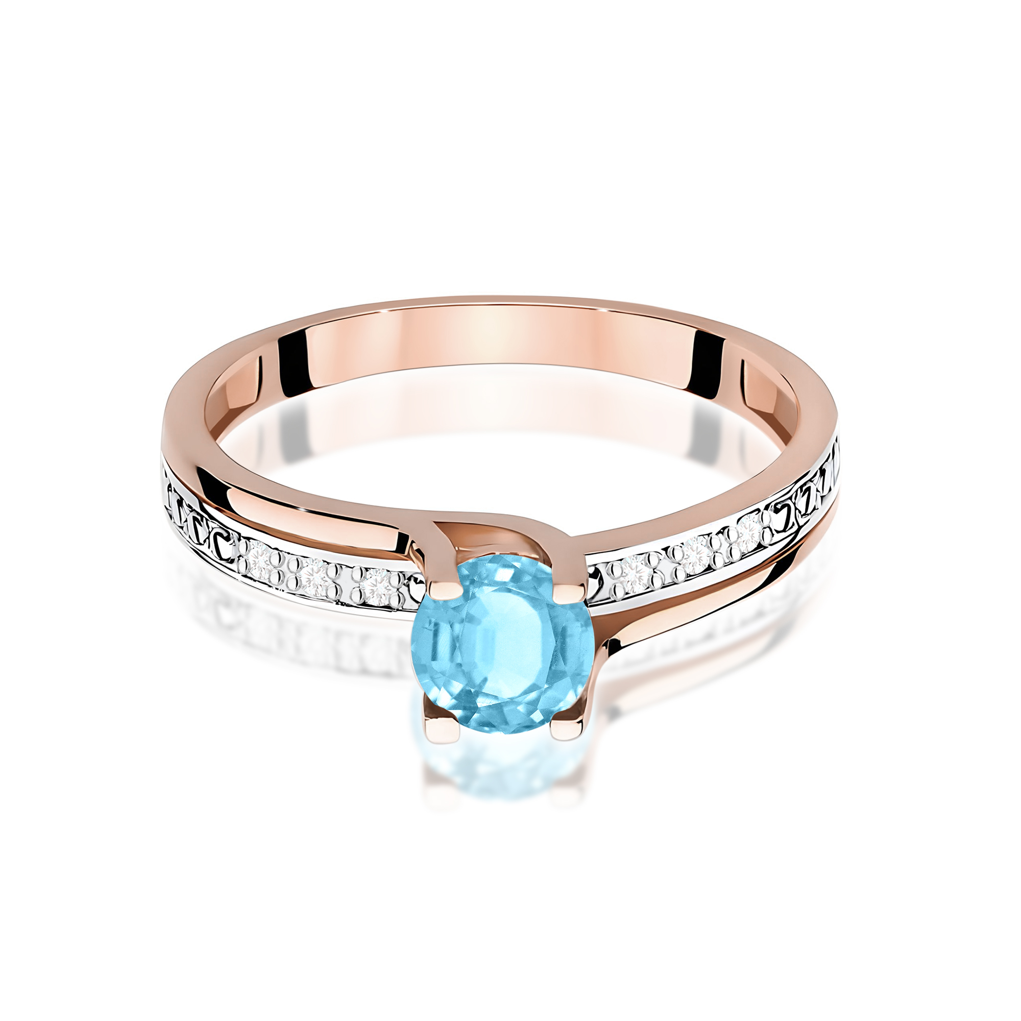 Pierścionek z kamieniem topaz swiss 0,50 ct W0106 · W106 - obrazek 2