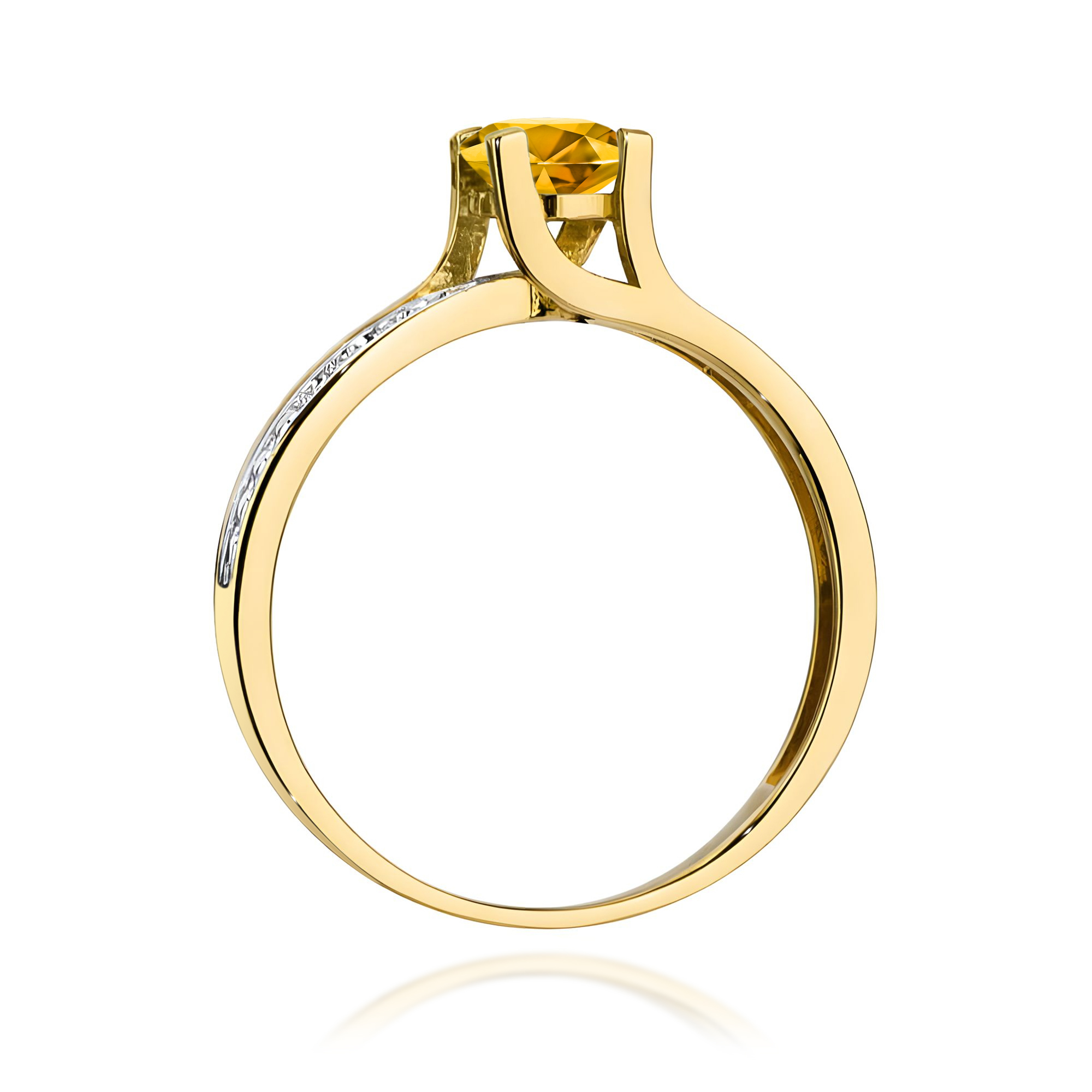 Pierścionek z kamieniem cytryn 0,50 ct W0106 · W106 - obrazek 3