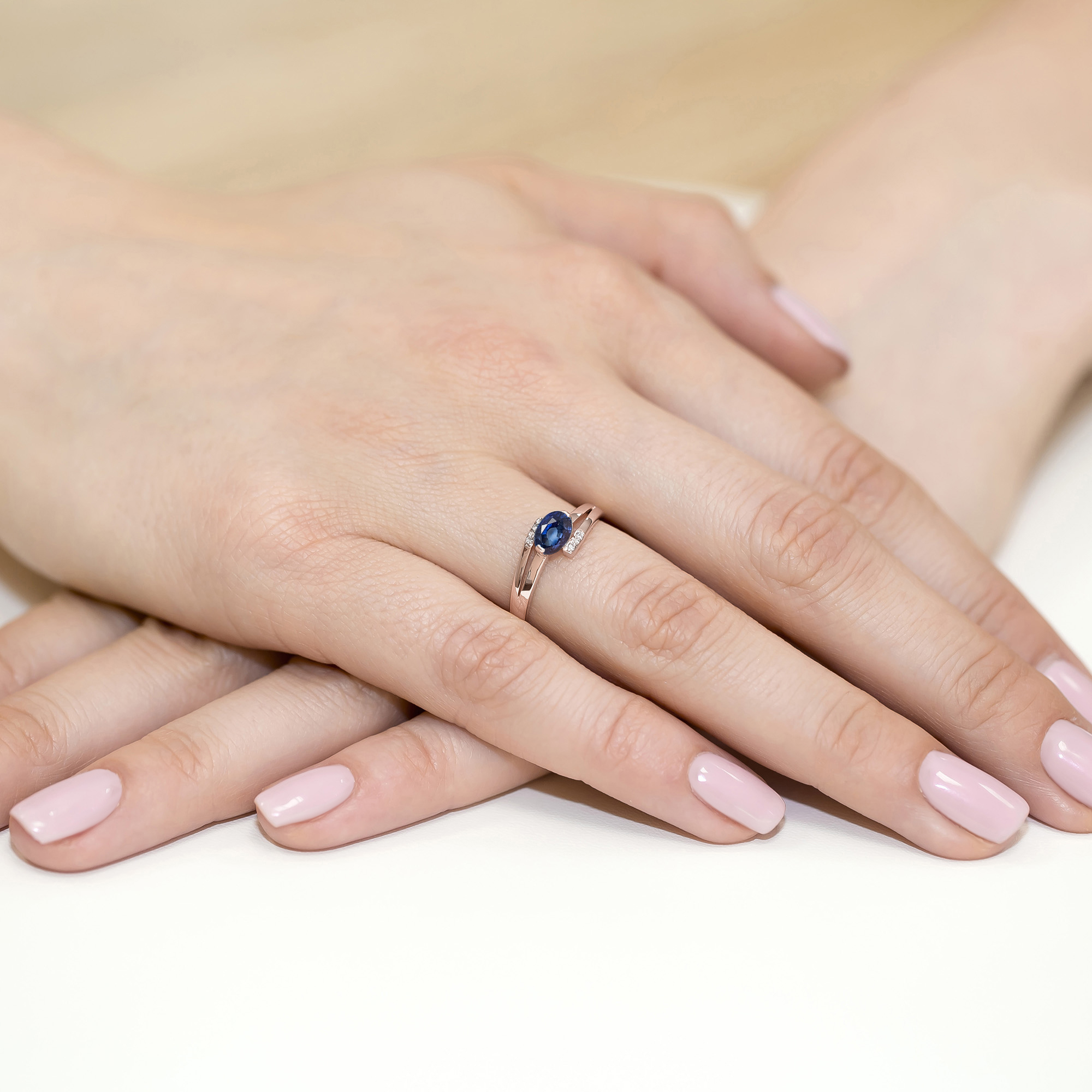 Pierścionek z szafirem 0,70 ct W0119 · W119 - obrazek 4