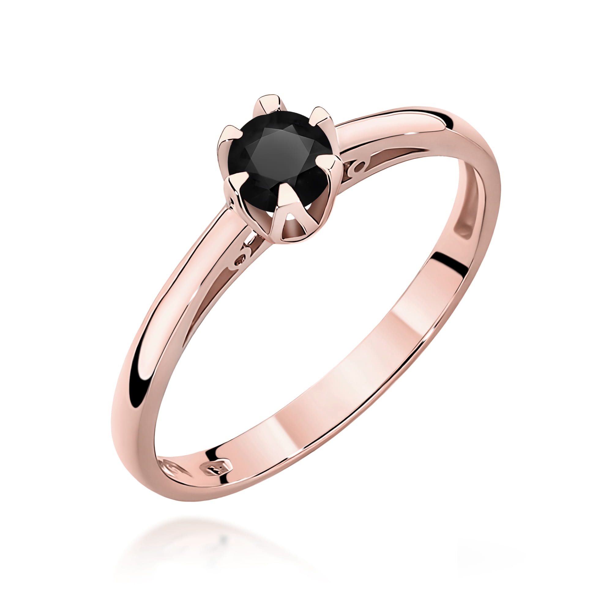 Pierścionek z czarnym diamentem 0,20 ct W0133 · W133