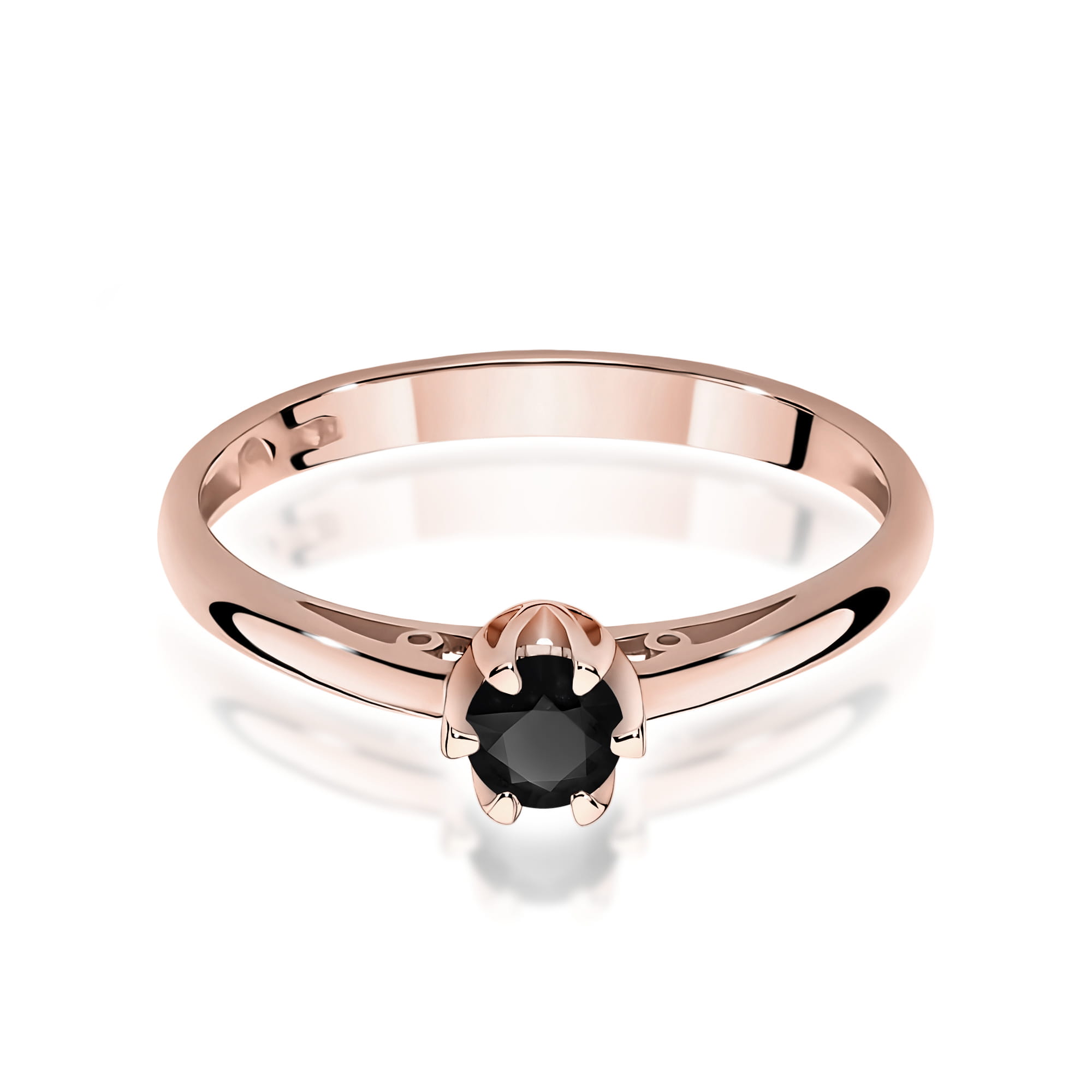 Pierścionek z czarnym diamentem 0,20 ct W0133 · W133 - obrazek 2