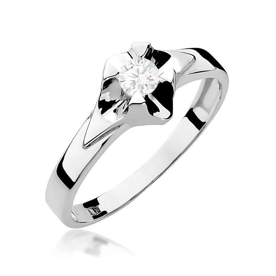 Pierścionek z brylantem 0,20 ct · W155
