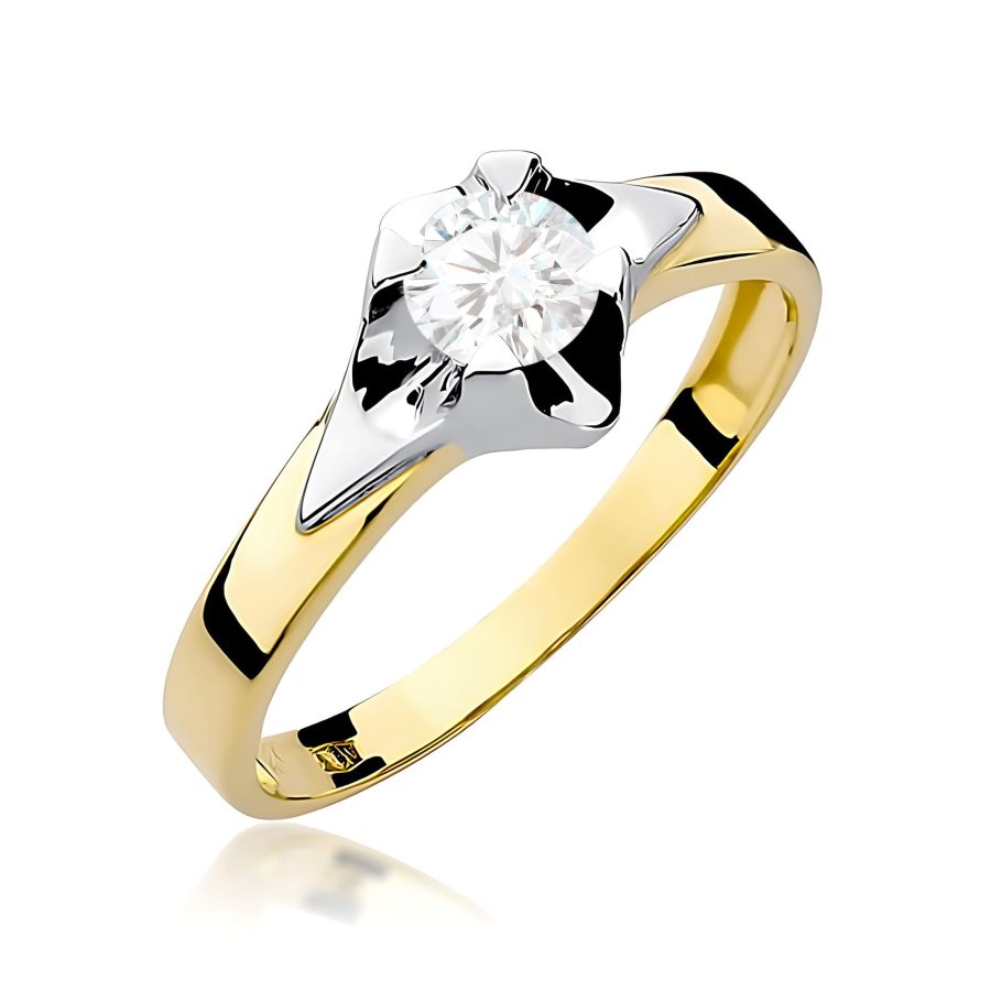 Pierścionek z diamentem 0.5 ct – oprawa jednokamieniowa · W155