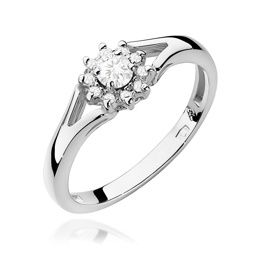 Pierścionek z diamentami 0,19 ct · W185