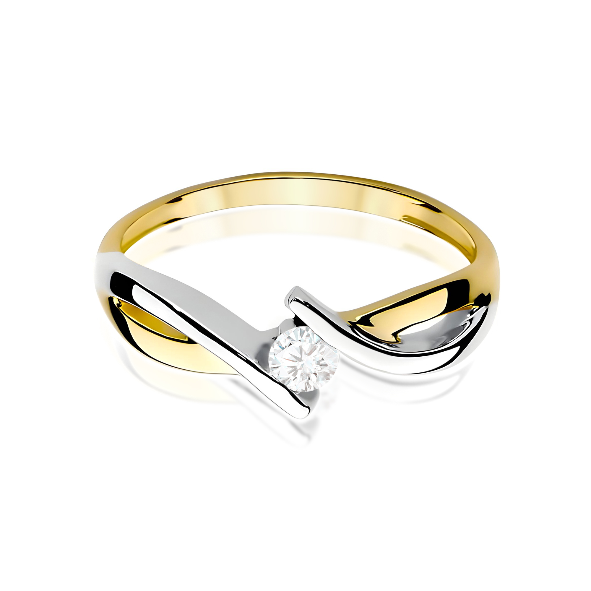 Pierścionek z diamentem 0,08 ct W0191 · W191B - obrazek 2