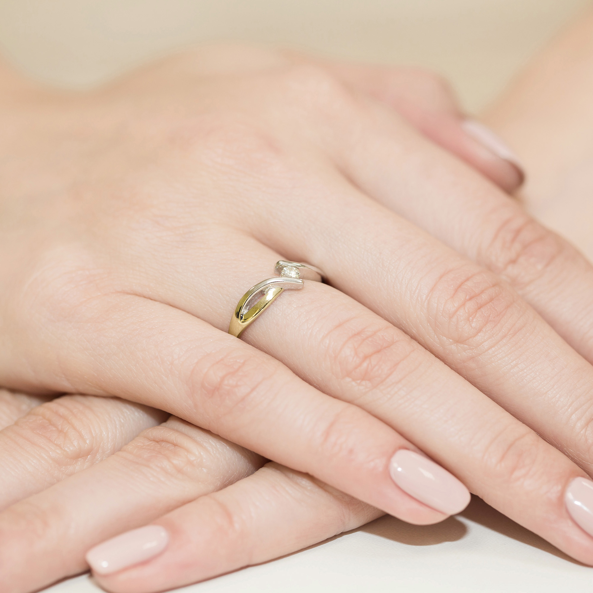 Pierścionek z diamentem 0,08 ct W0191 · W191B - obrazek 4