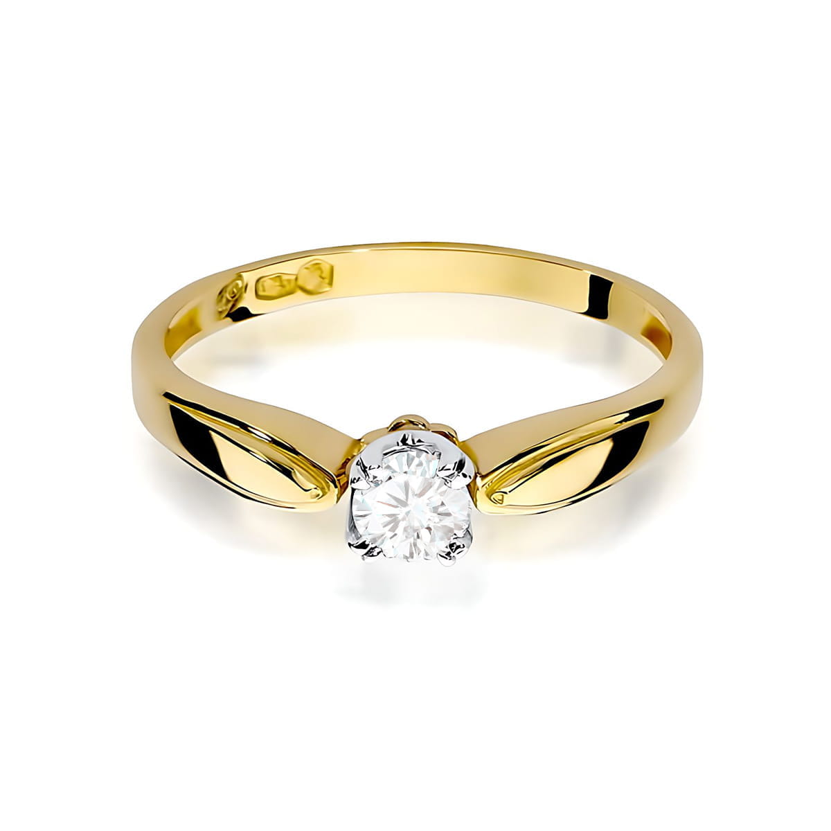 Pierścionek z kamieniem diament laboratoryjny 0,25 ct · W0197 - obrazek 2