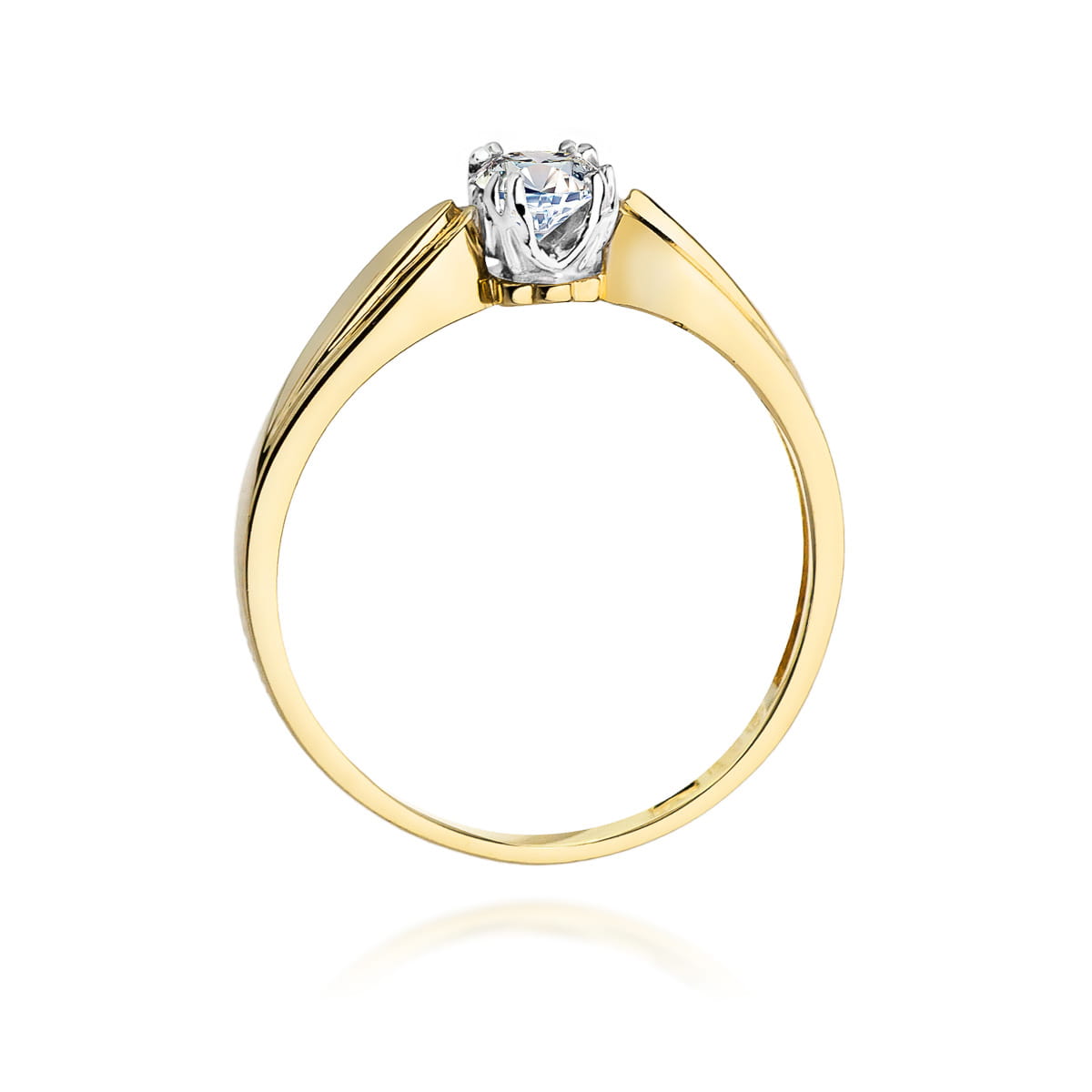 Pierścionek z kamieniem diament laboratoryjny 0,25 ct · W0197 - obrazek 3