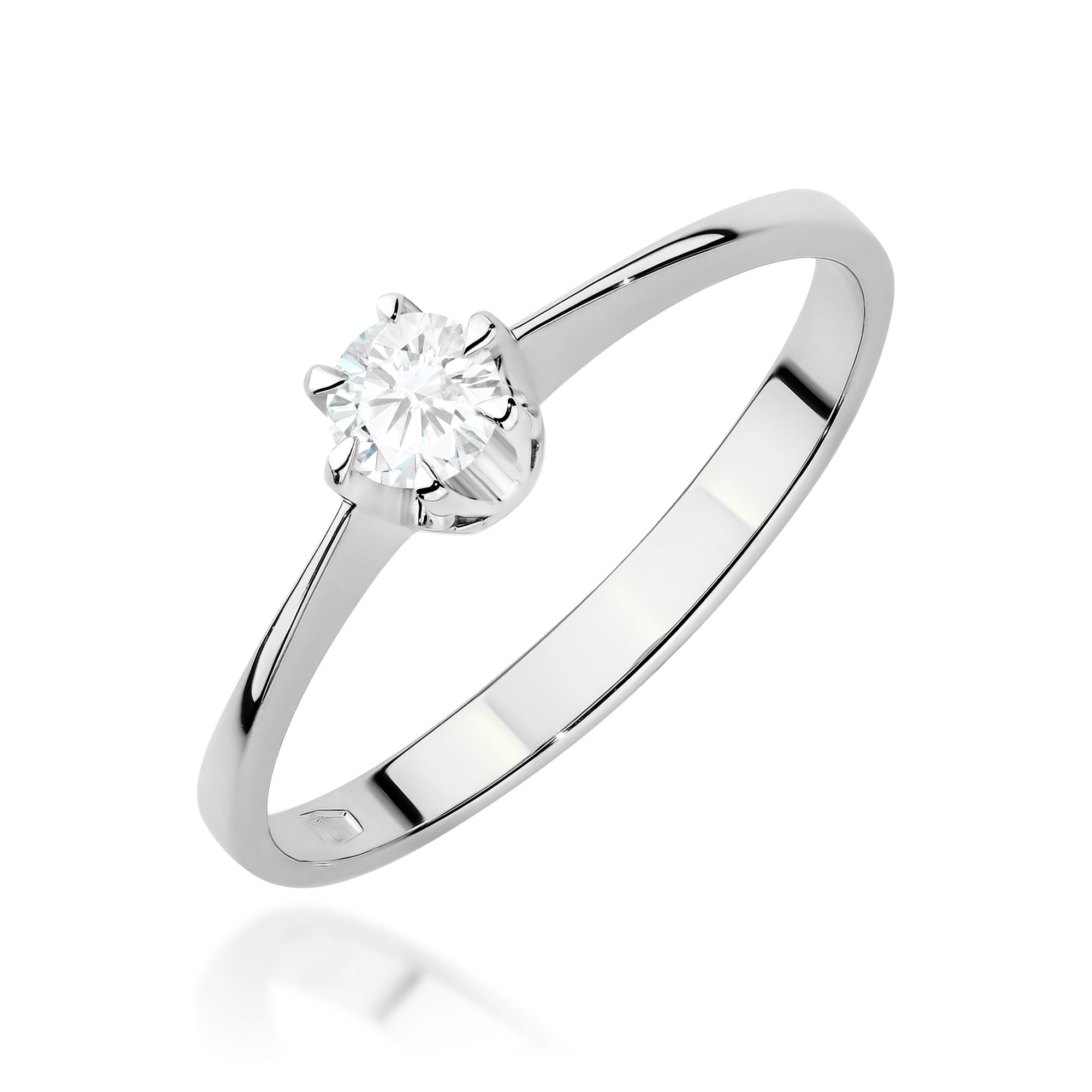 Pierścionek z kamieniem diament laboratoryjny 0,20 ct · W0220