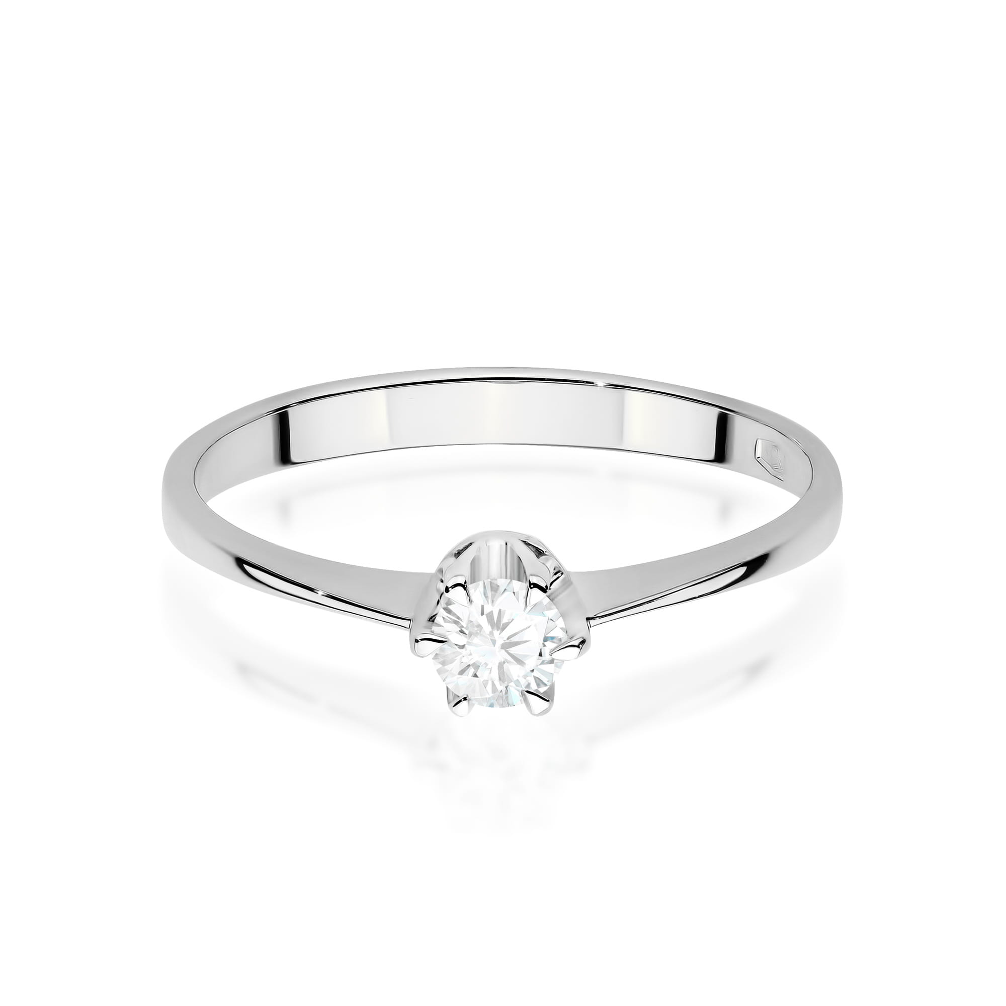 Pierścionek z kamieniem diament laboratoryjny 0,20 ct · W0220 - obrazek 2