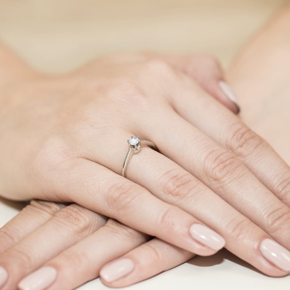 Pierścionek z diamentem 0,20 ct W0220 · W220 - obrazek 4
