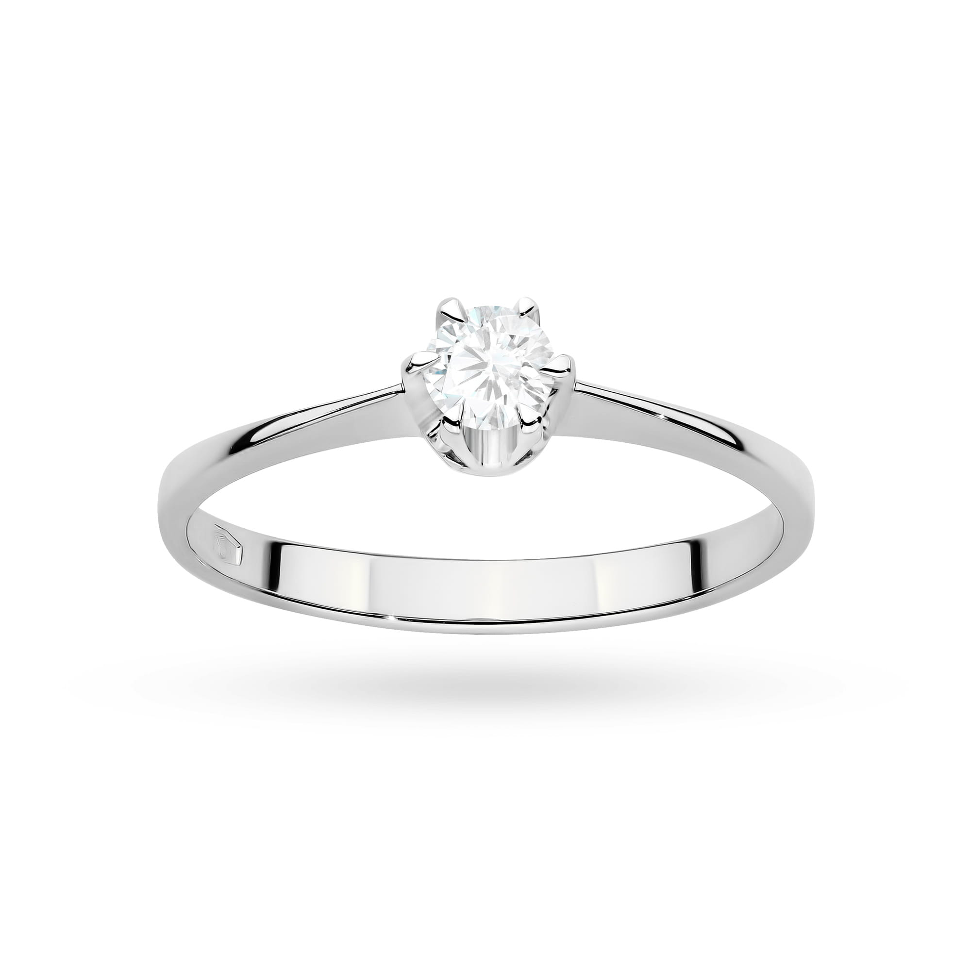 Pierścionek z kamieniem diament laboratoryjny 0,20 ct · W0220 - obrazek 4