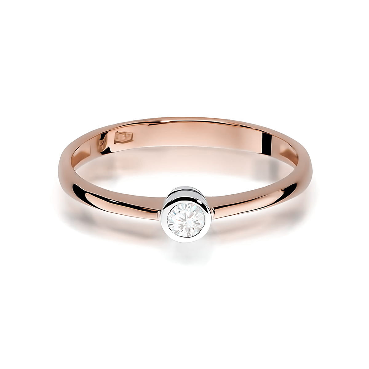 Pierścionek z diamentem 0,10 ct W0224 · W224 - obrazek 2