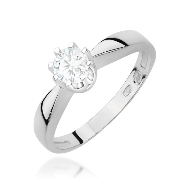 Pierścionek W0228 Diament Laboratoryjny 0,30ct białe złoto