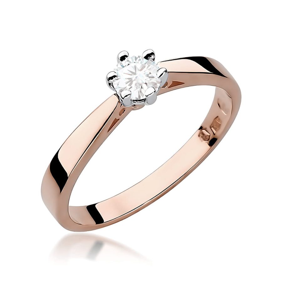 Ring with round diamond 0,20 ct – product image 3