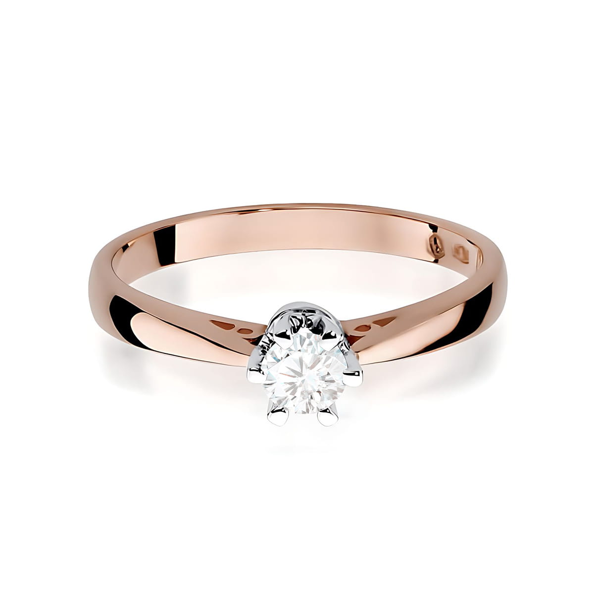 Pierścionek z kamieniem diament laboratoryjny 0,25 ct · W0234 - obrazek 2