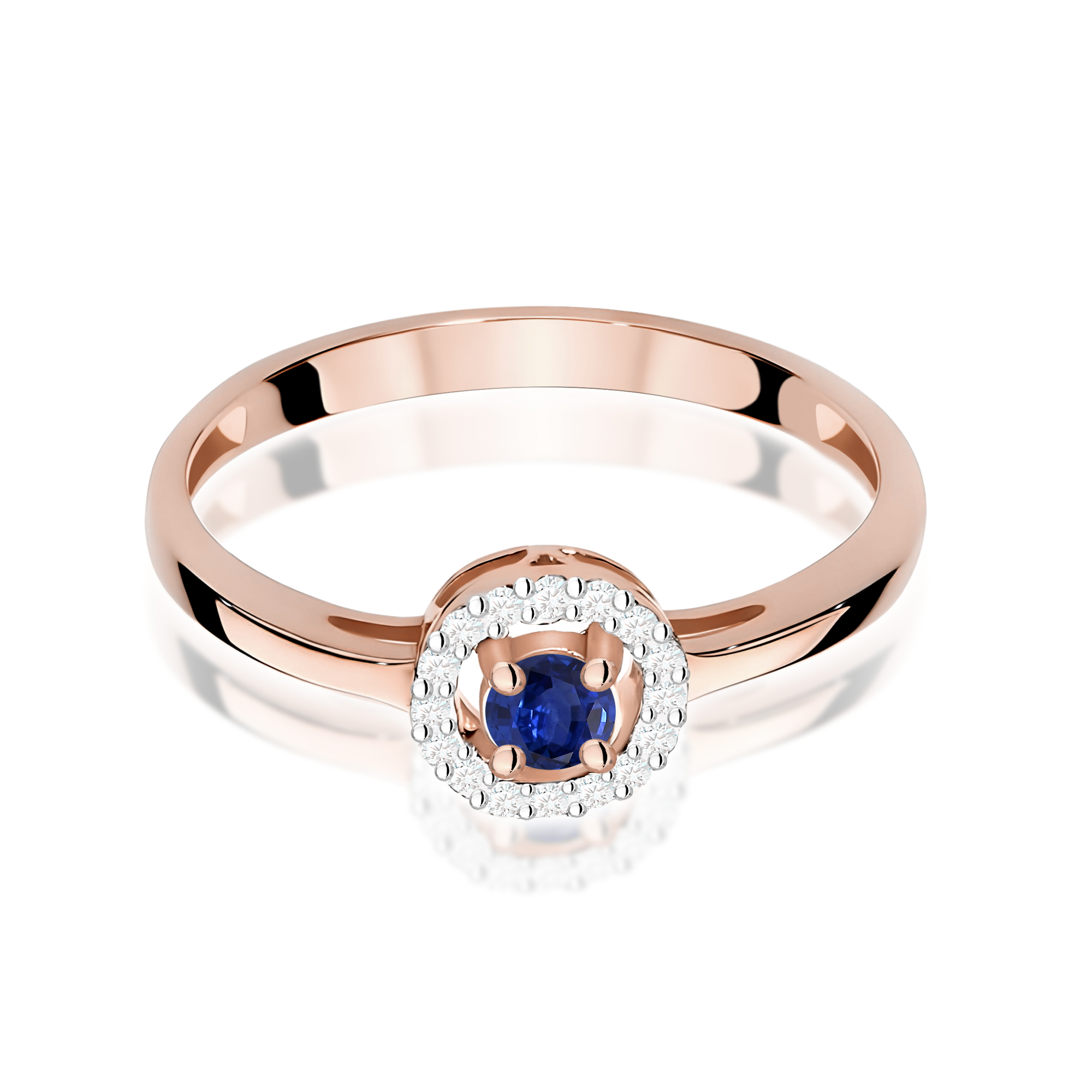 Pierścionek z szafirem 0,15 ct W0238 · W238 - obrazek 2
