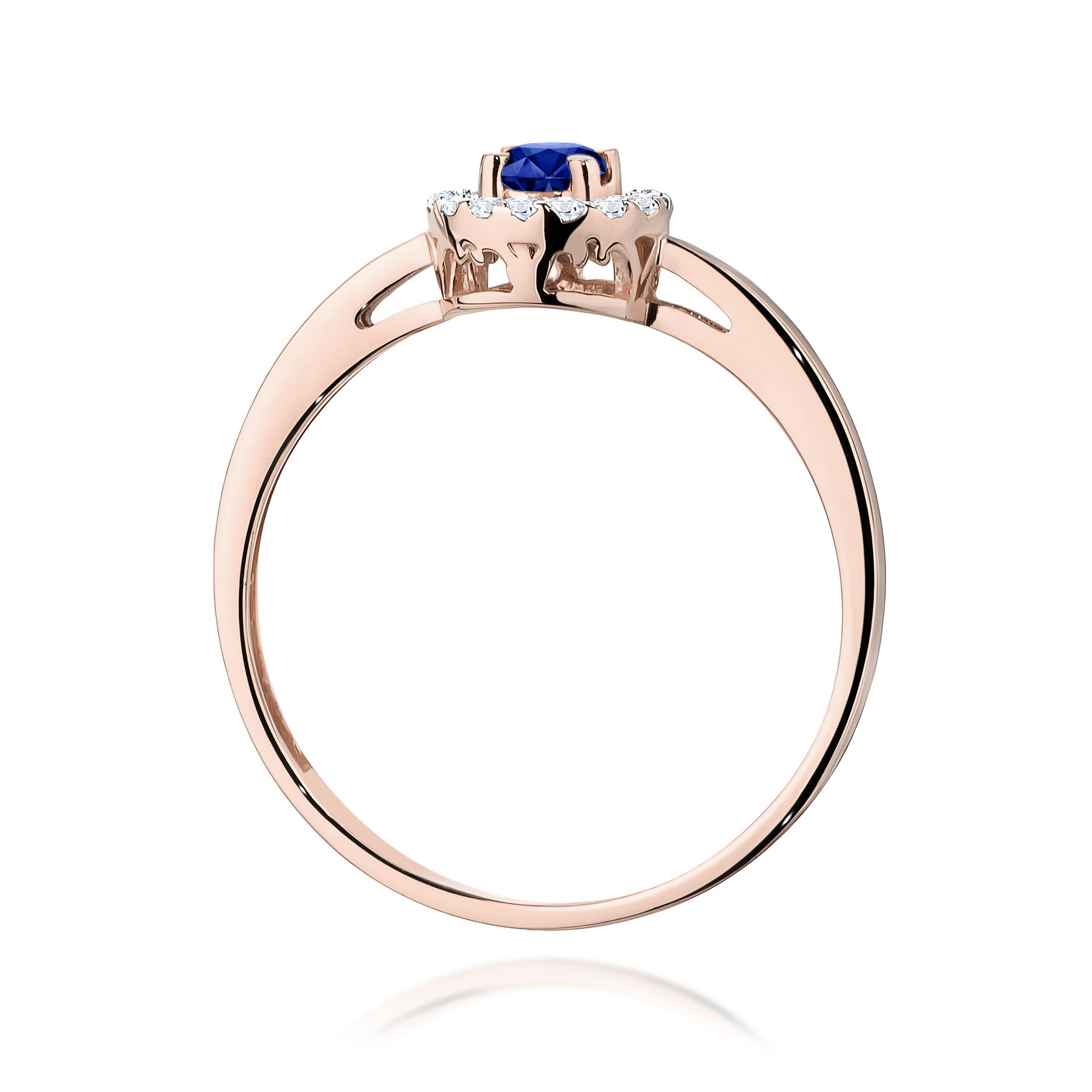 Pierścionek z szafirem 0,15 ct W0238 · W238 - obrazek 3
