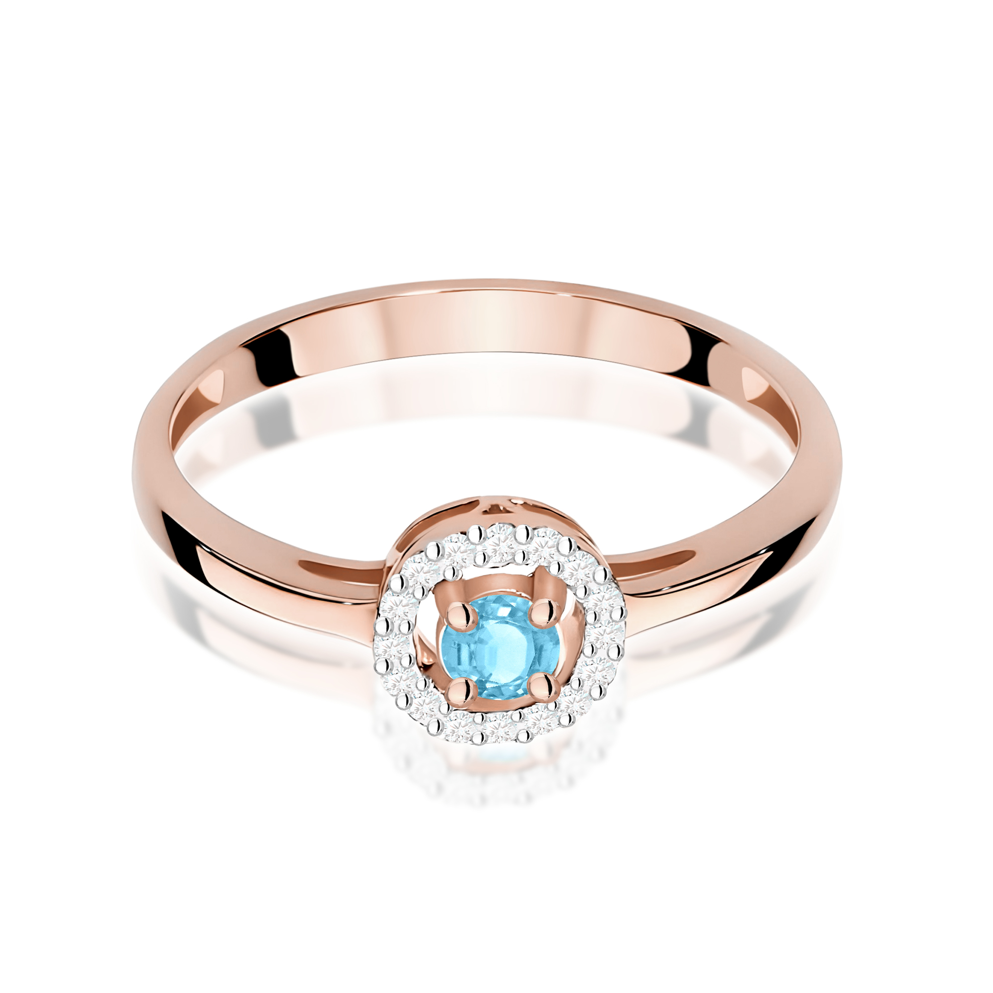Pierścionek z kamieniem topaz swiss 0,15 ct W0238 · W238 - obrazek 2