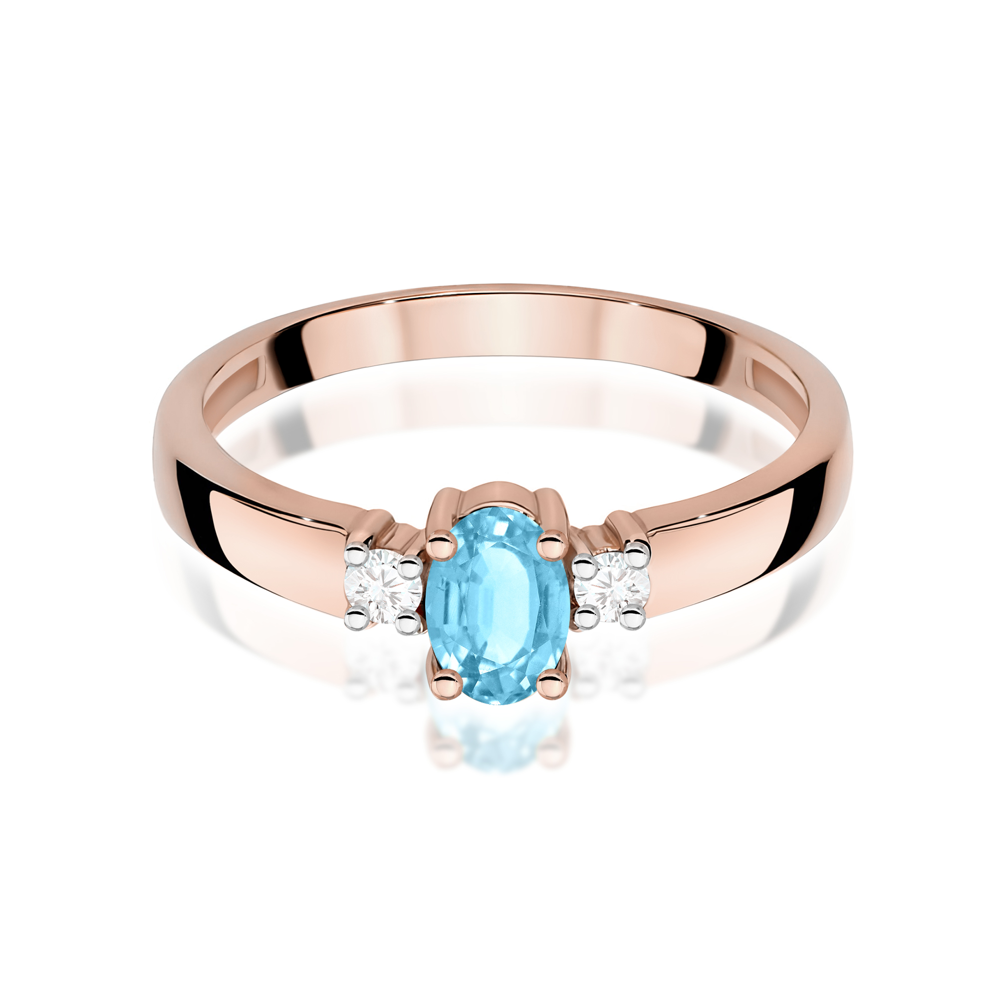 Pierścionek z kamieniem topaz swiss 0,50 ct W0264 · W264 - obrazek 2