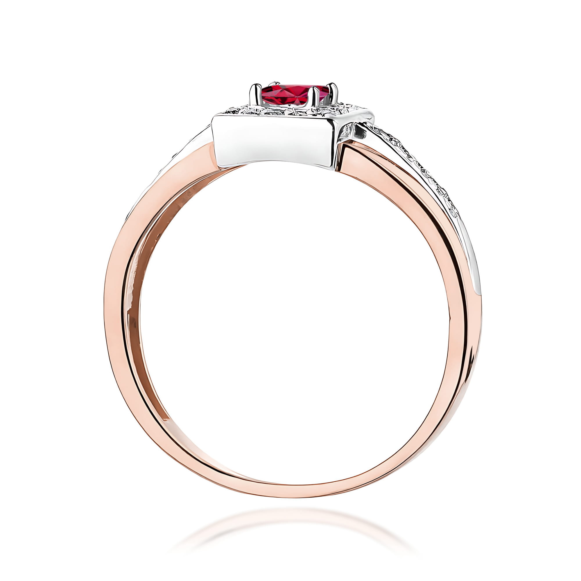 Ring with ruby 0,20 ct and diamond – product image 4