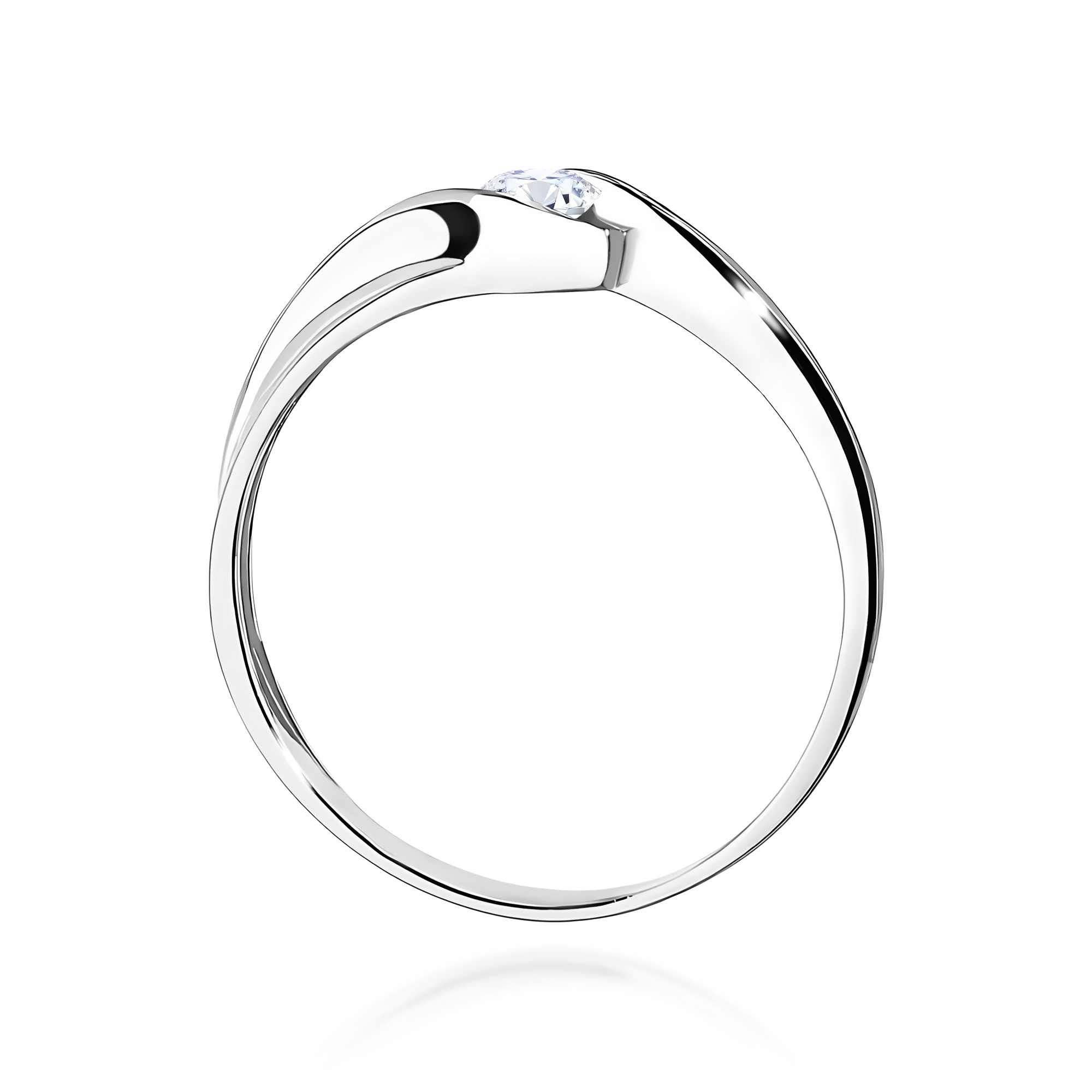 Pierścionek z kamieniem diament laboratoryjny 0,15 ct · W0278 - obrazek 3