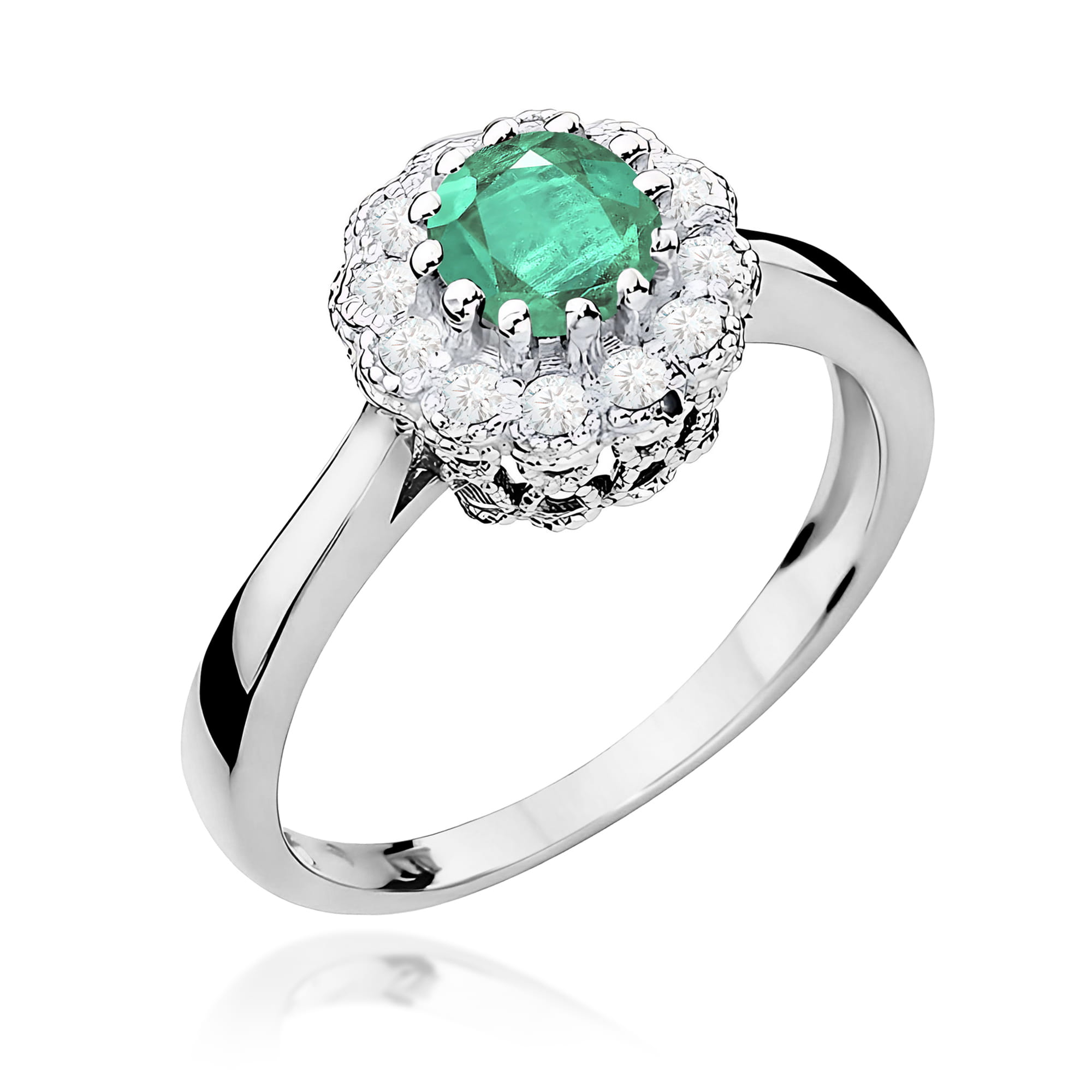 Pierścionek z szmaragdem 0,50 ct W0284 · W284