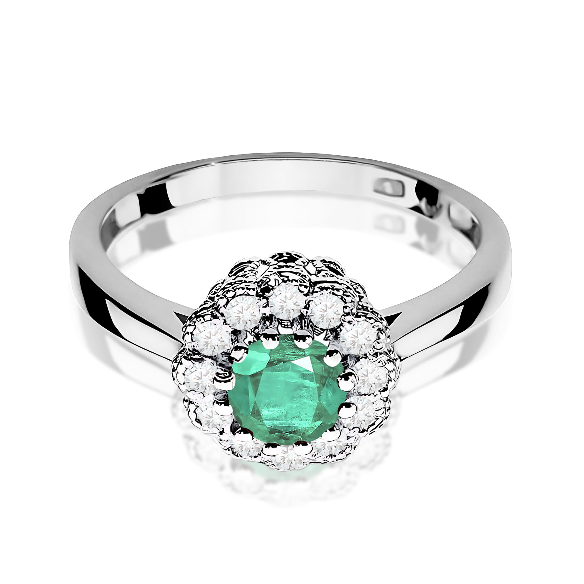 Pierścionek z szmaragdem 0,50 ct W0284 · W284 - obrazek 2