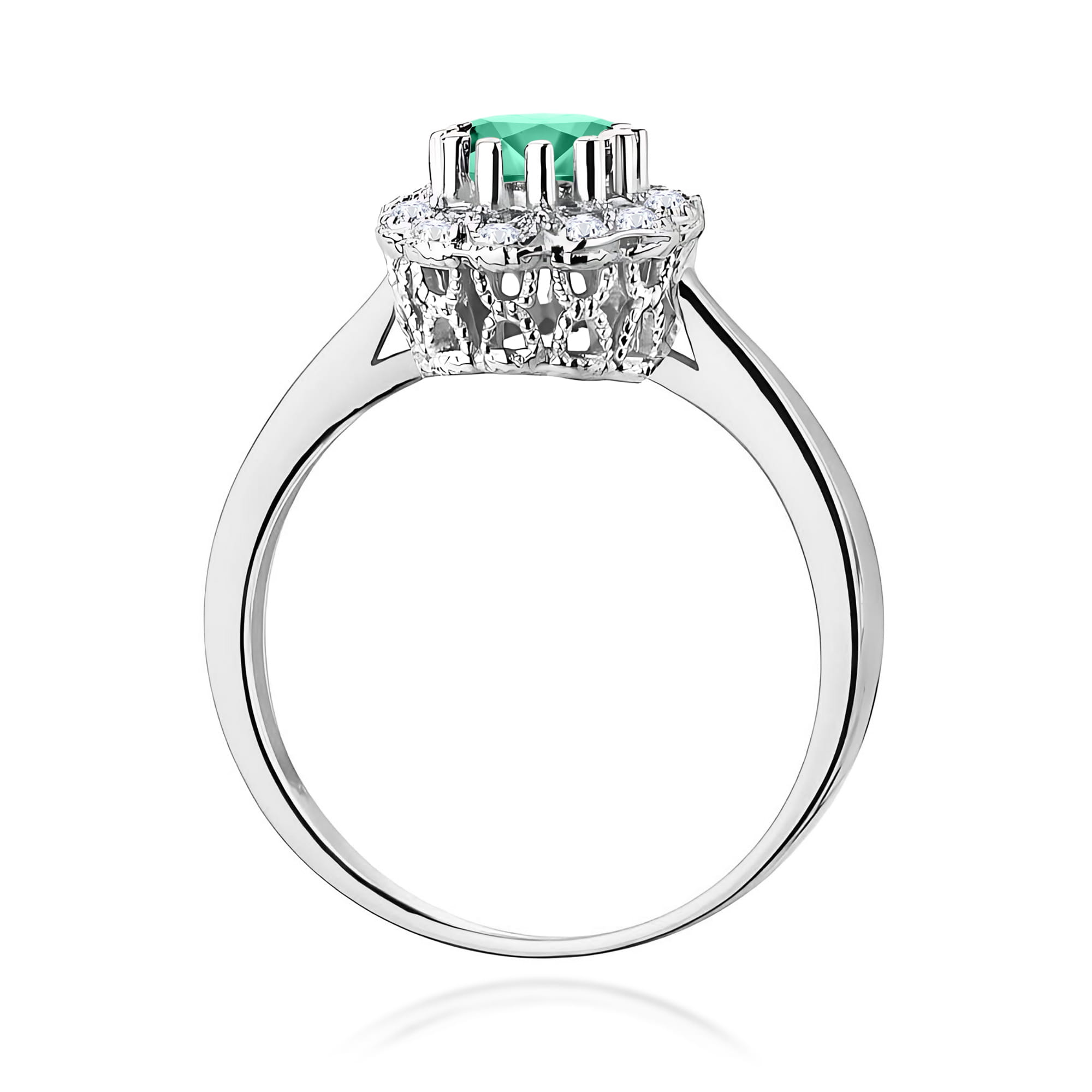 Pierścionek z szmaragdem 0,50 ct W0284 · W284 - obrazek 3