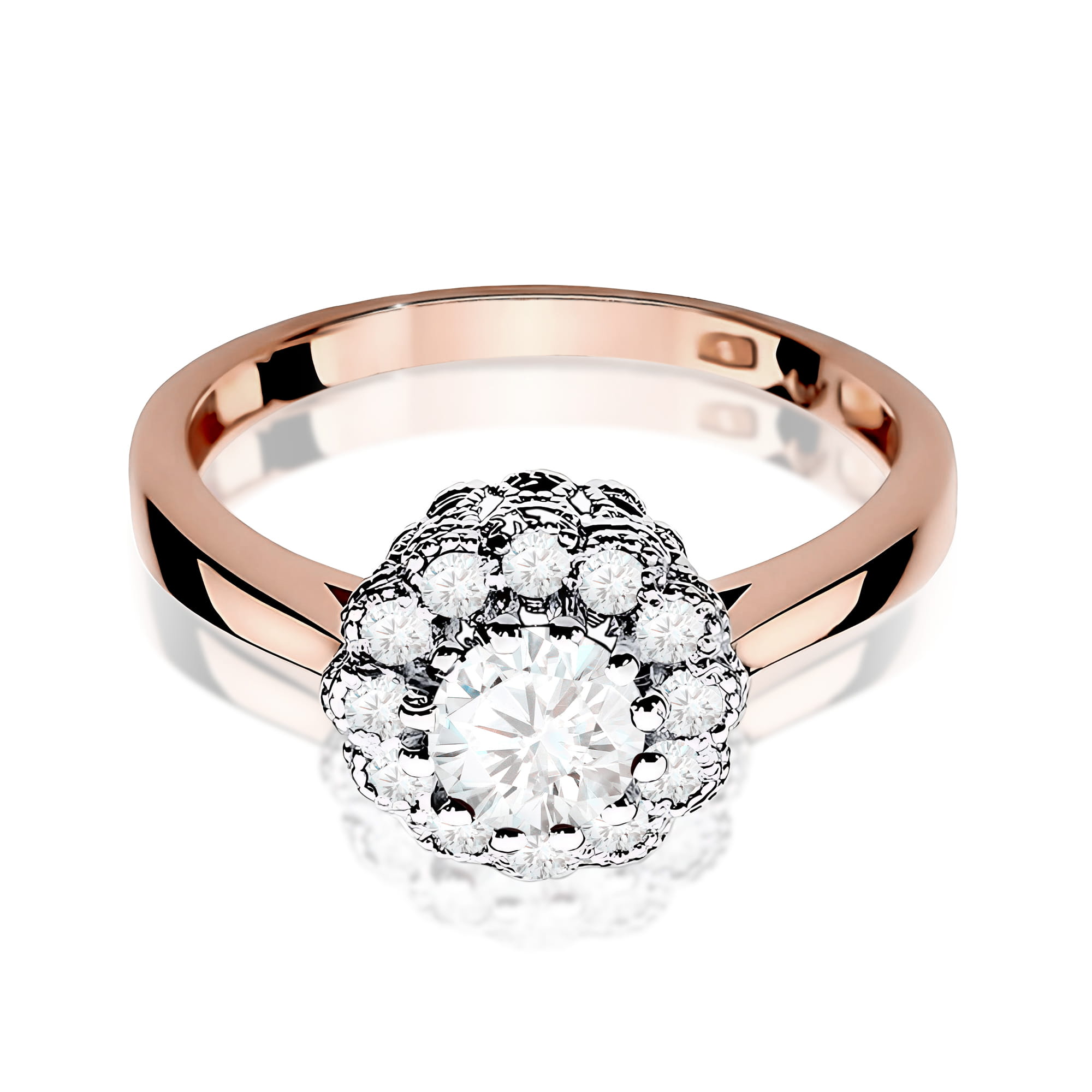 Pierścionek z kamieniem diament laboratoryjny 0,50 ct · W0284 - obrazek 2