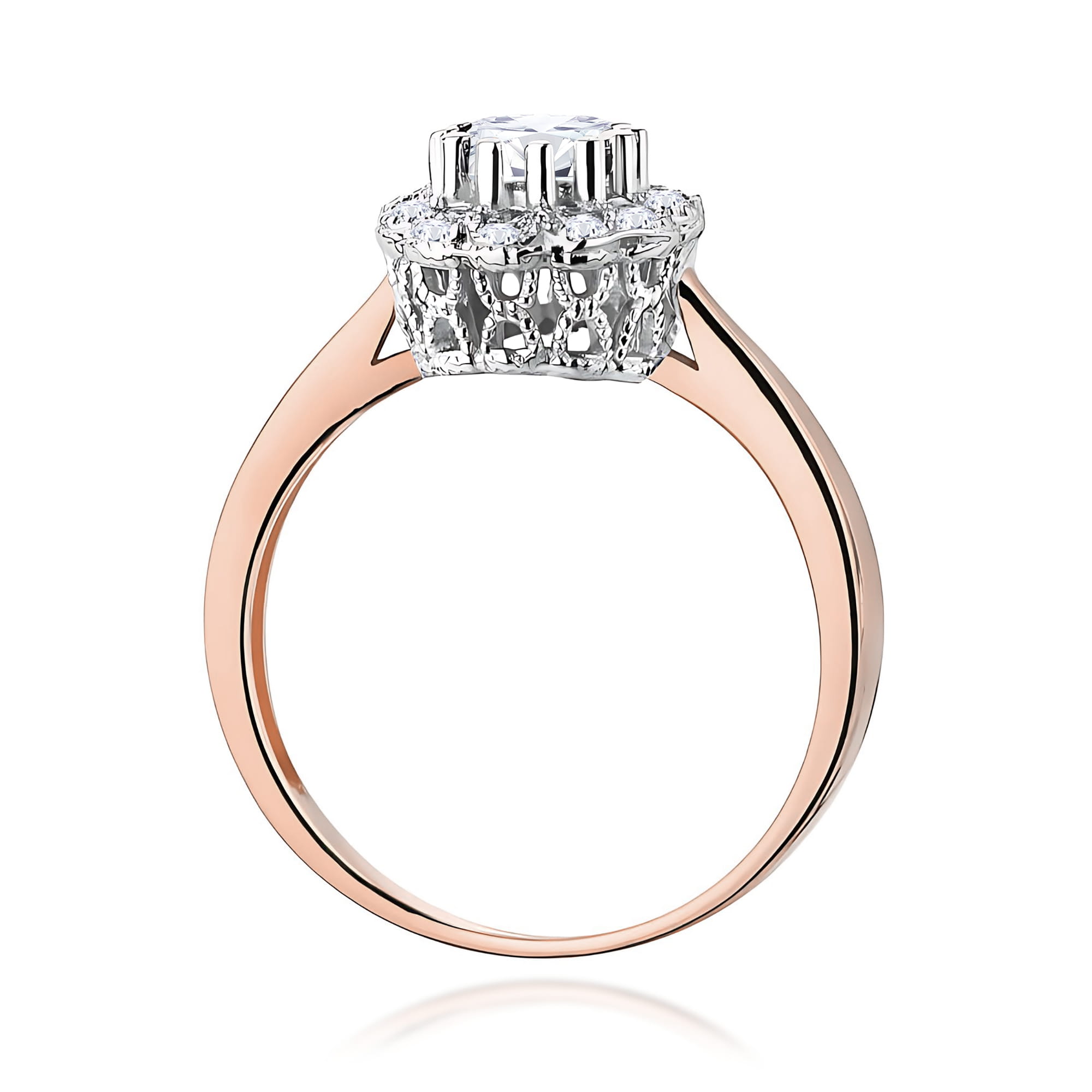 Pierścionek z kamieniem diament laboratoryjny 0,50 ct · W0284 - obrazek 3