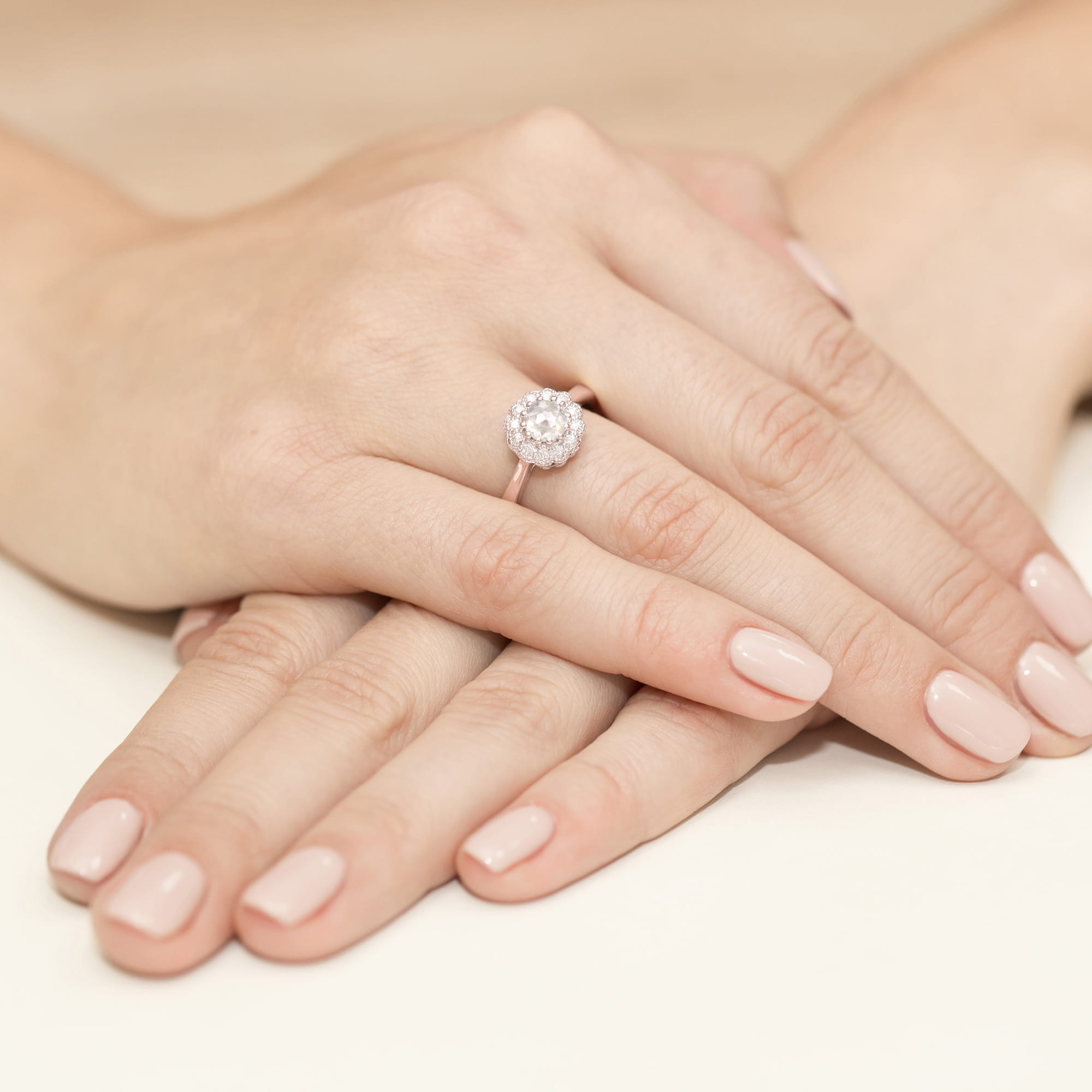 Pierścionek z kamieniem diament laboratoryjny 0,50 ct · W0284 - obrazek 4