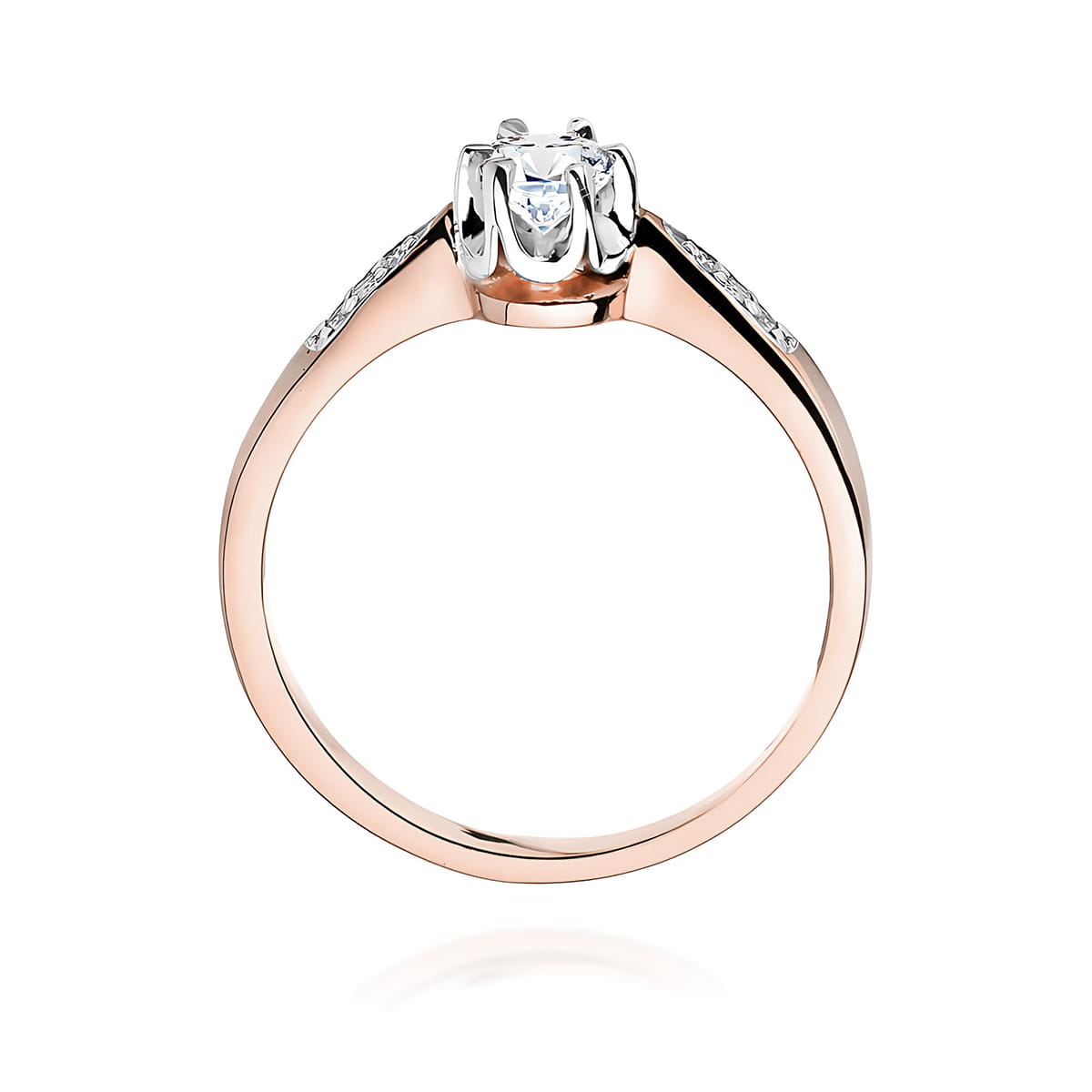 Pierścionek z kamieniem diament laboratoryjny 0,25 ct · W0291 - obrazek 3