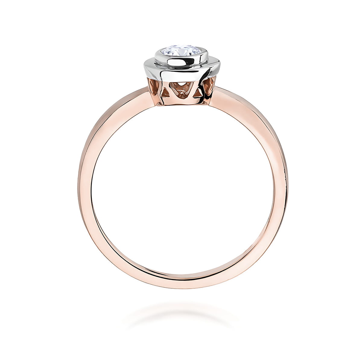 Pierścionek z kamieniem diament laboratoryjny 0,30 ct · W0294 - obrazek 3