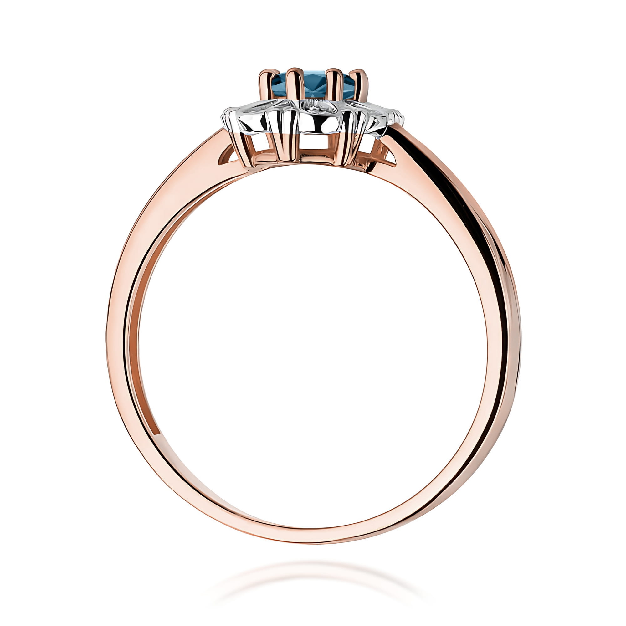 Pierścionek z kamieniem topaz london blue 0,50 ct W0304 · W304 - obrazek 3