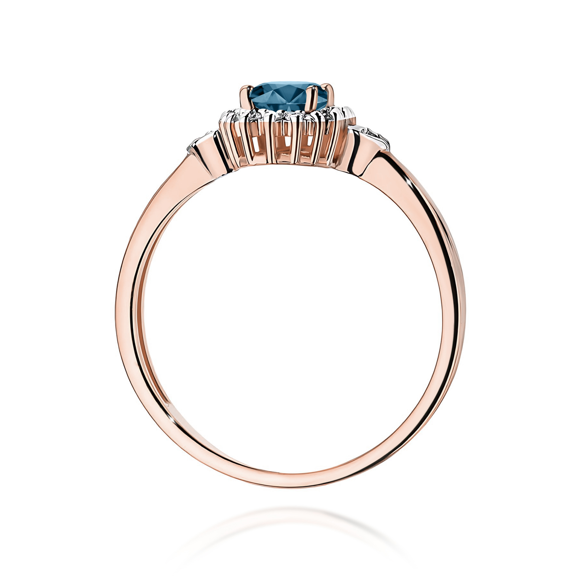 Pierścionek z kamieniem topaz london blue 0,50 ct W0312 · W312 - obrazek 3