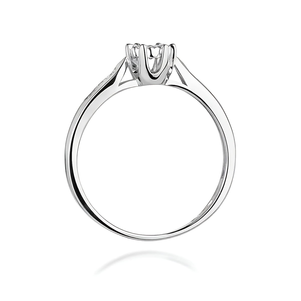 Pierścionek z kamieniem diament laboratoryjny 0,13 ct · W0328 - obrazek 3