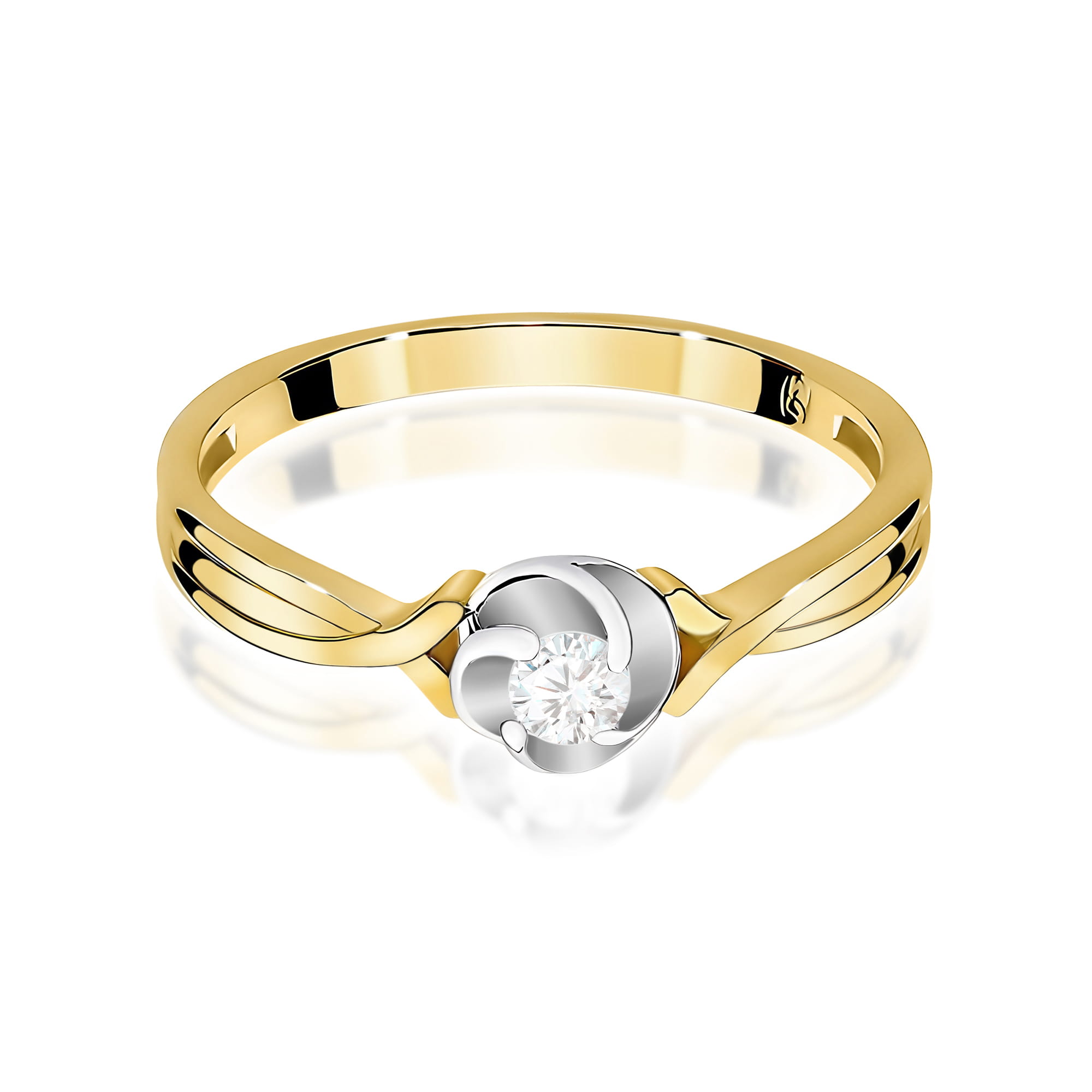 Ring in yellow gold with a lab-grown diamond – product image 3