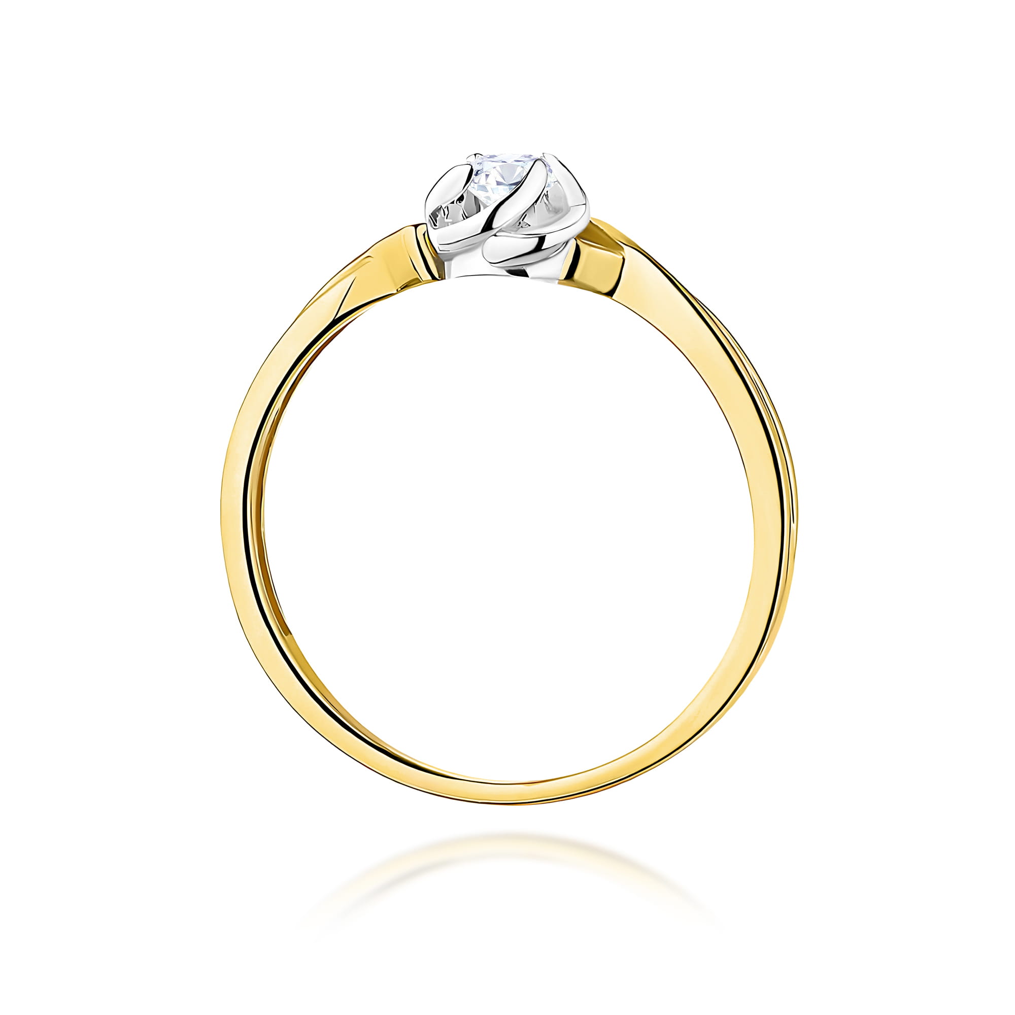 Ring in yellow gold with a lab-grown diamond – product image 4