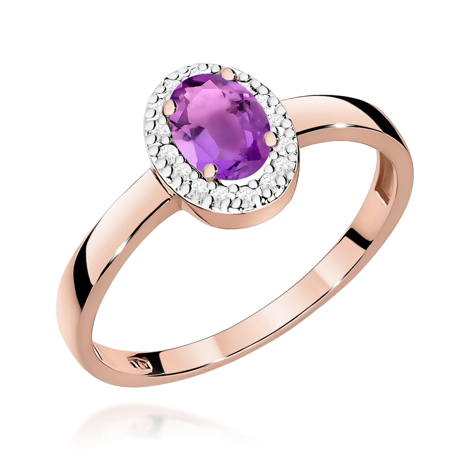 Pierścionek z ametystem 0,40 ct W0330 · W330