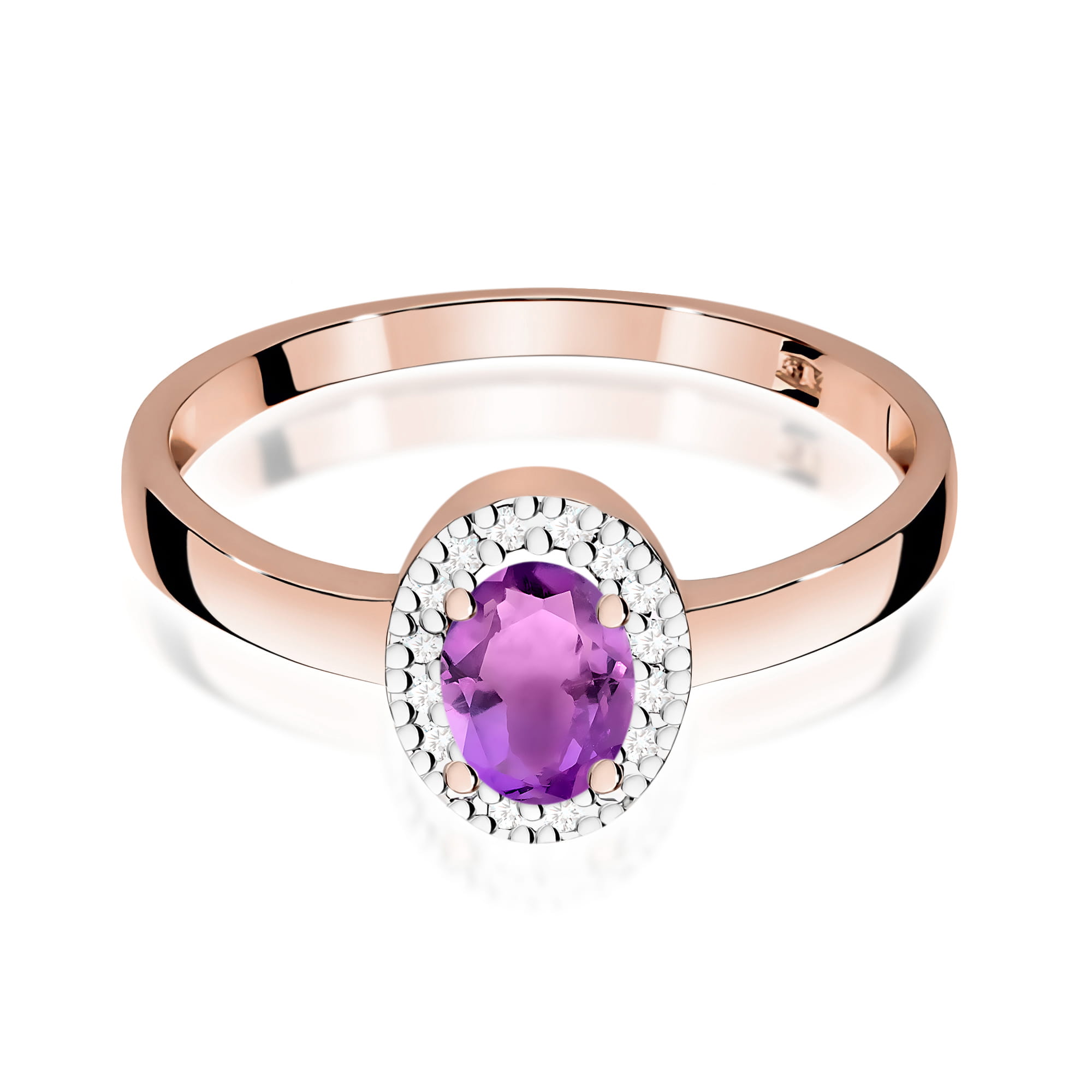 Pierścionek z ametystem 0,40 ct W0330 · W330 - obrazek 2