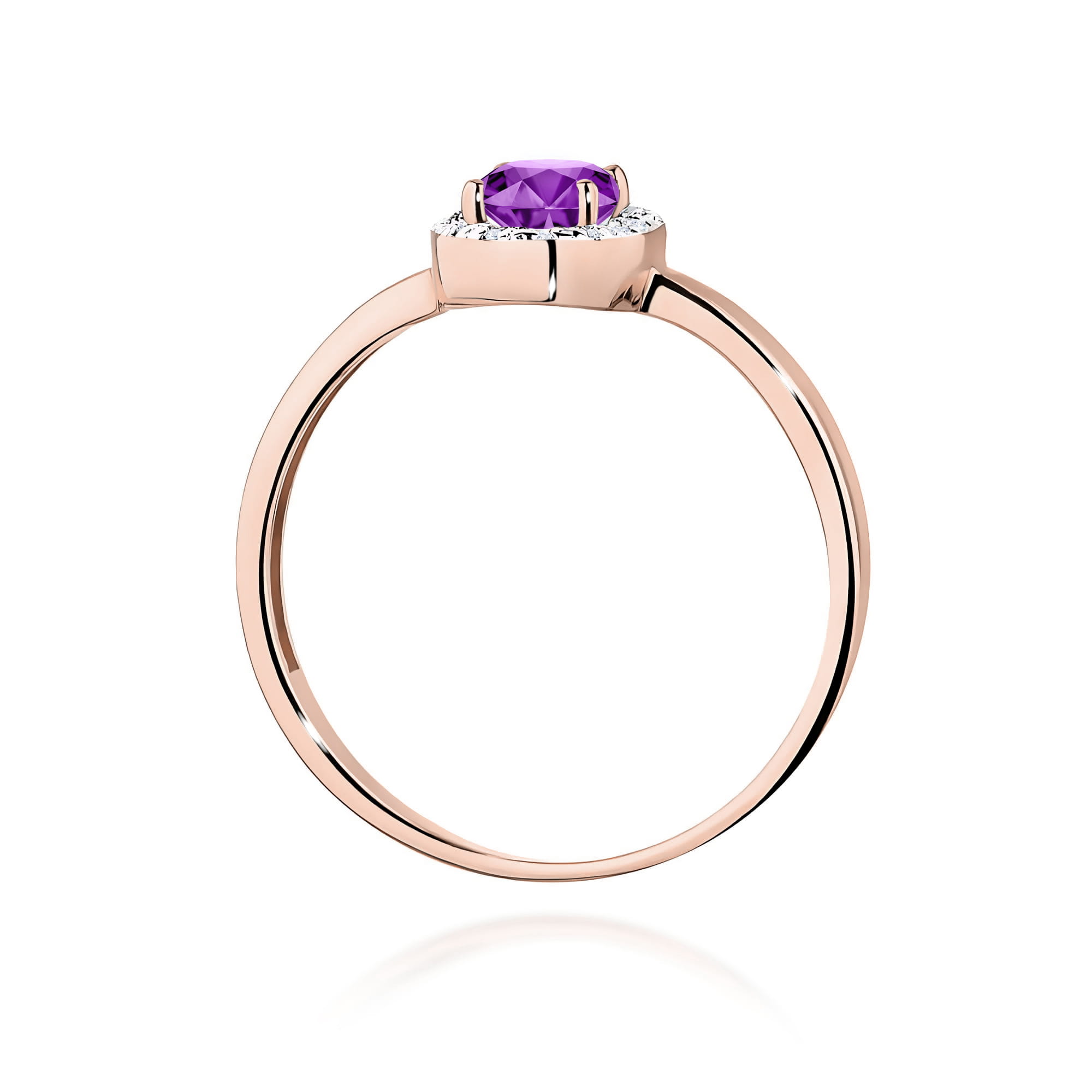 Pierścionek z ametystem 0,40 ct W0330 · W330 - obrazek 3