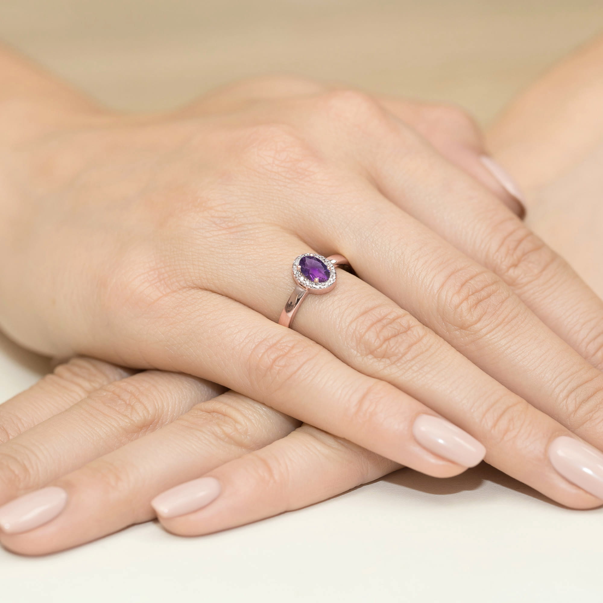 Pierścionek z ametystem 0,40 ct W0330 · W330 - obrazek 4