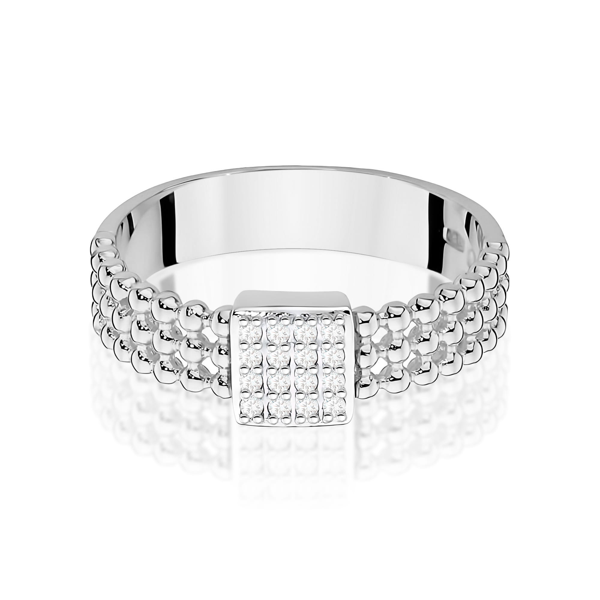 Pierścionek z diamentami 0,08 ct W0353 · W353 - obrazek 2
