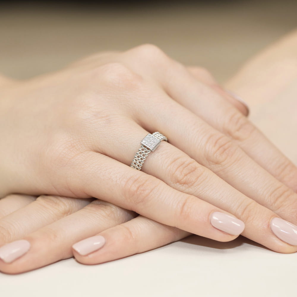 Pierścionek z diamentami 0,08 ct W0353 · W353 - obrazek 4