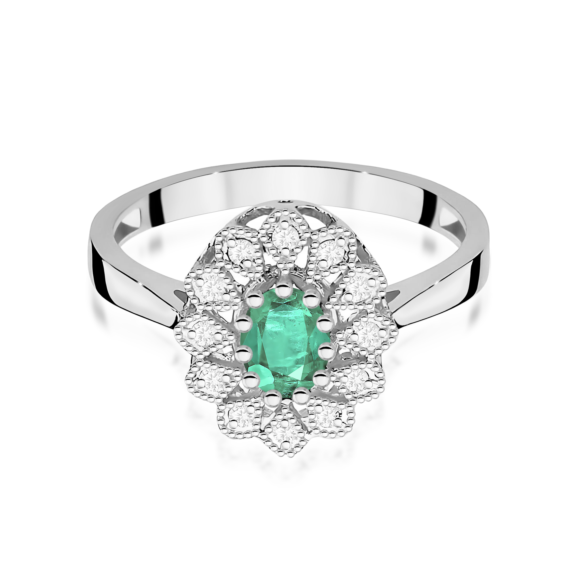 Pierścionek z szmaragdem 0,40 ct W0354 · W354 - obrazek 2