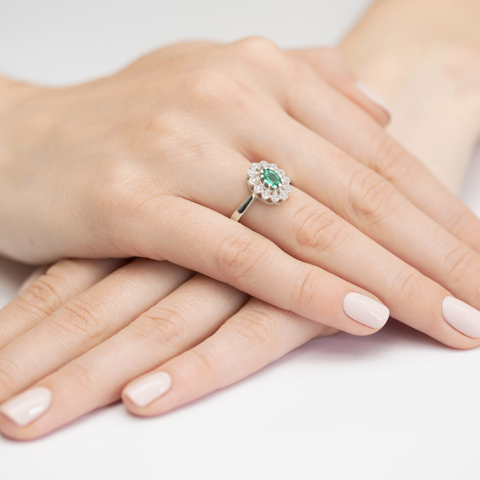 Pierścionek z szmaragdem 0,40 ct W0354 · W354 - obrazek 4