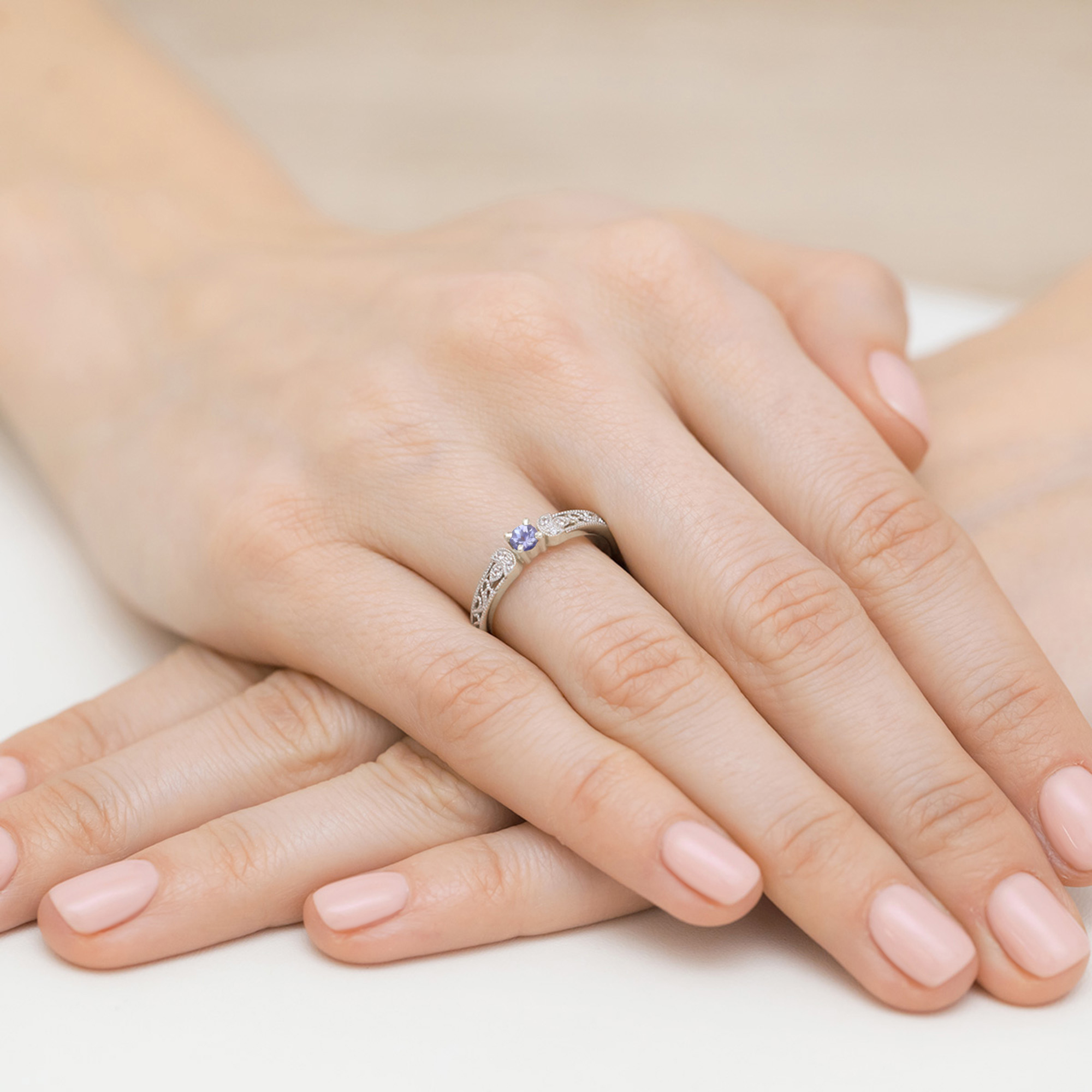 Pierścionek z tanzanitem 0,15 ct W0411 · W411 - obrazek 4