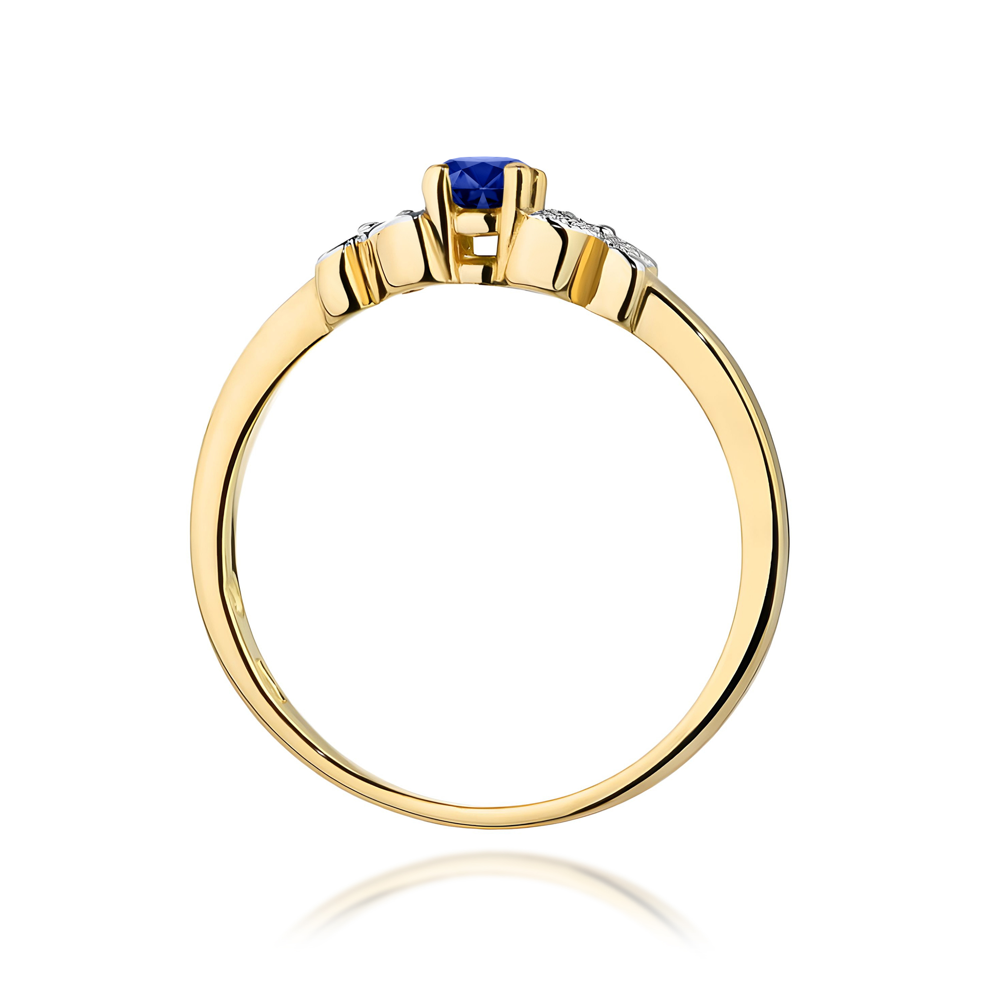 Pierścionek z szafirem 0,15 ct W0414 · W414 - obrazek 3